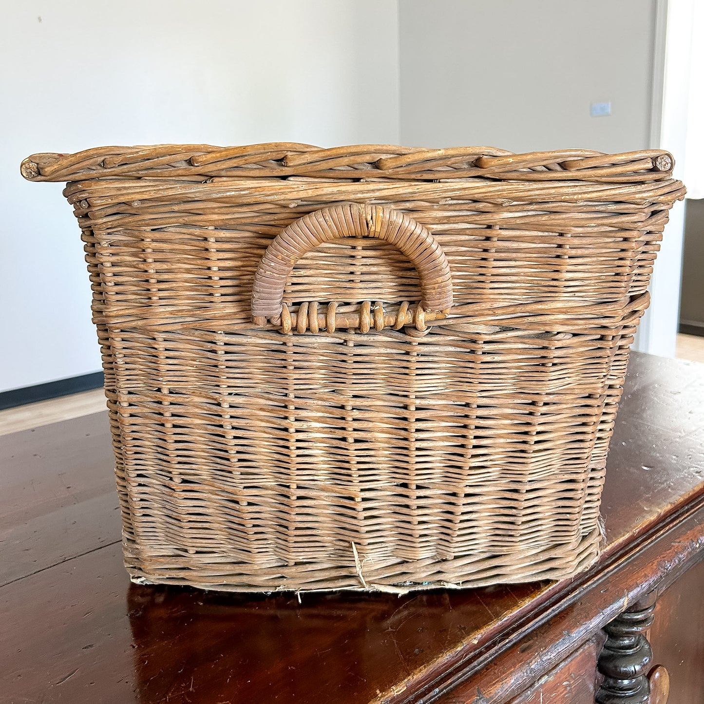 Antique English Wicker Baker's Basket