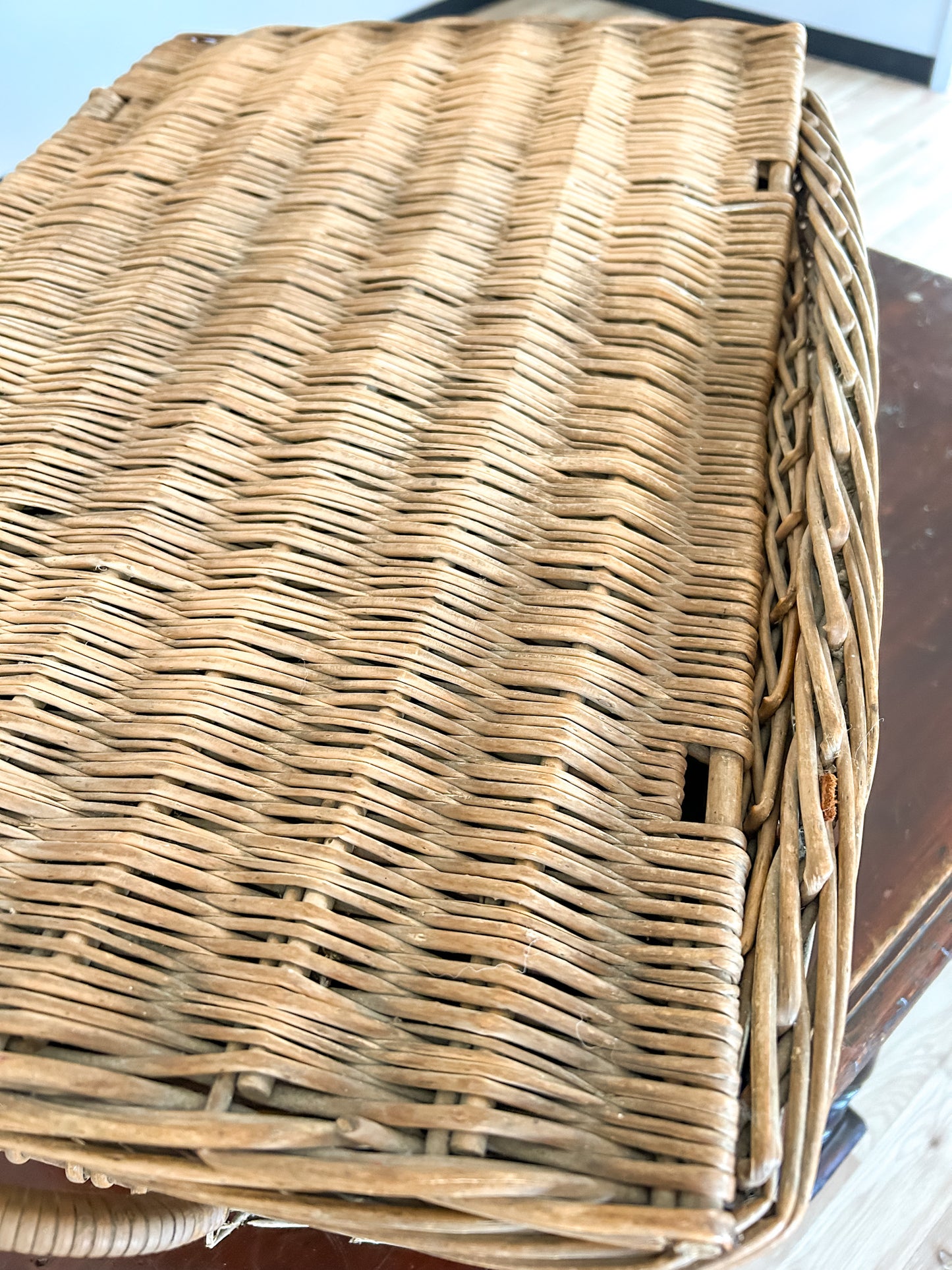 Antique English Wicker Baker's Basket