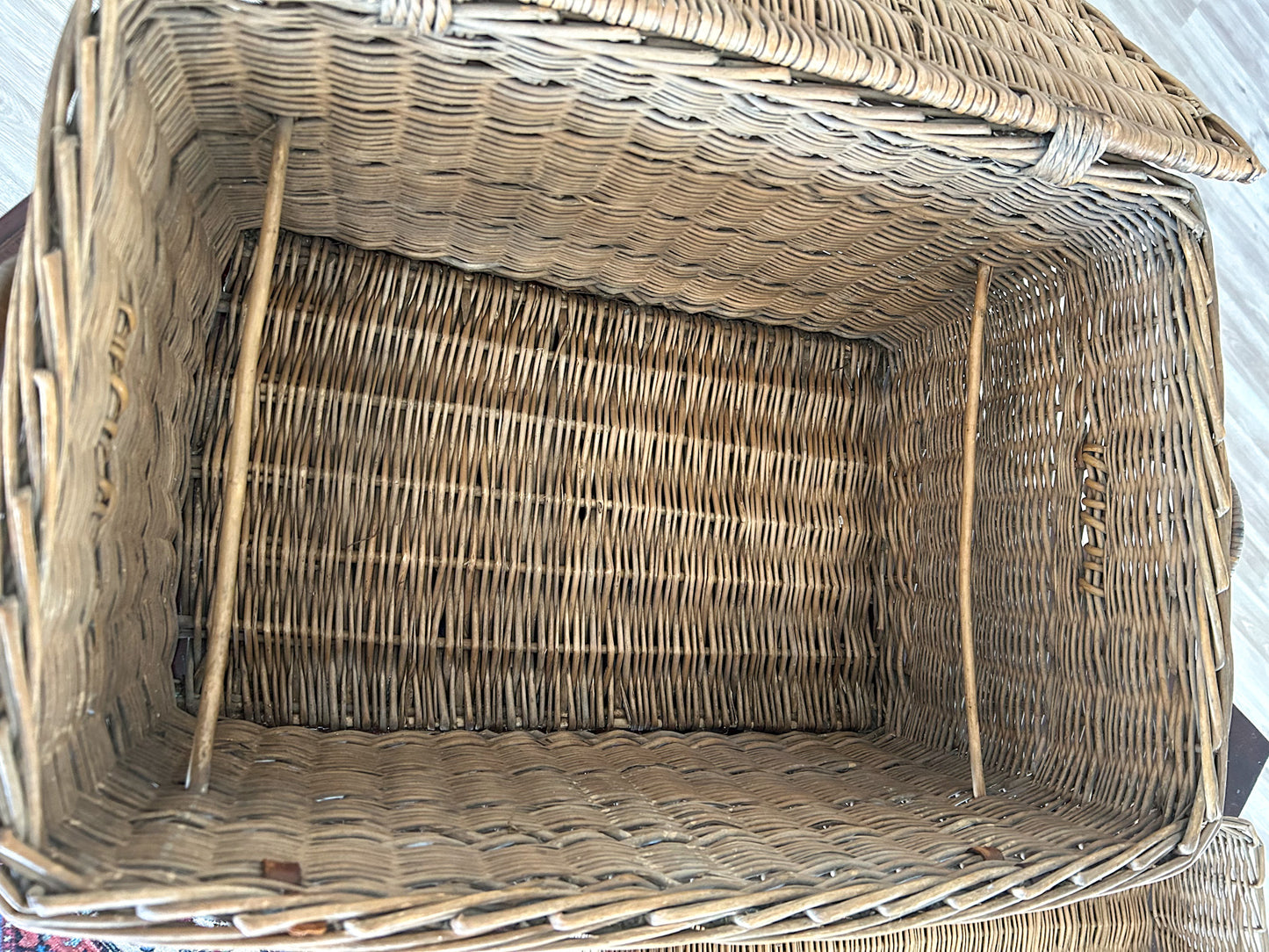 Antique English Wicker Baker's Basket