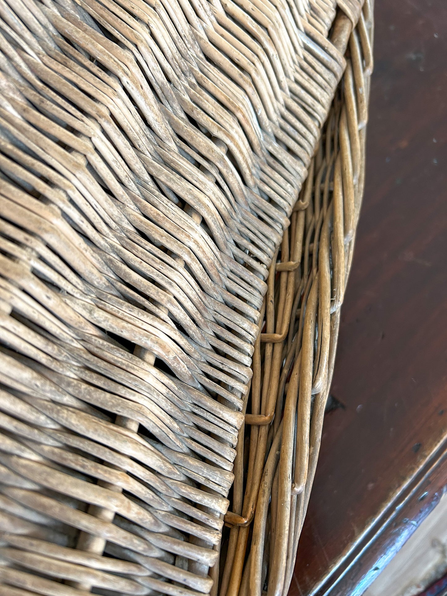 Antique English Wicker Baker's Basket