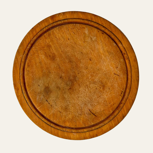 Vintage English Round Bread Board