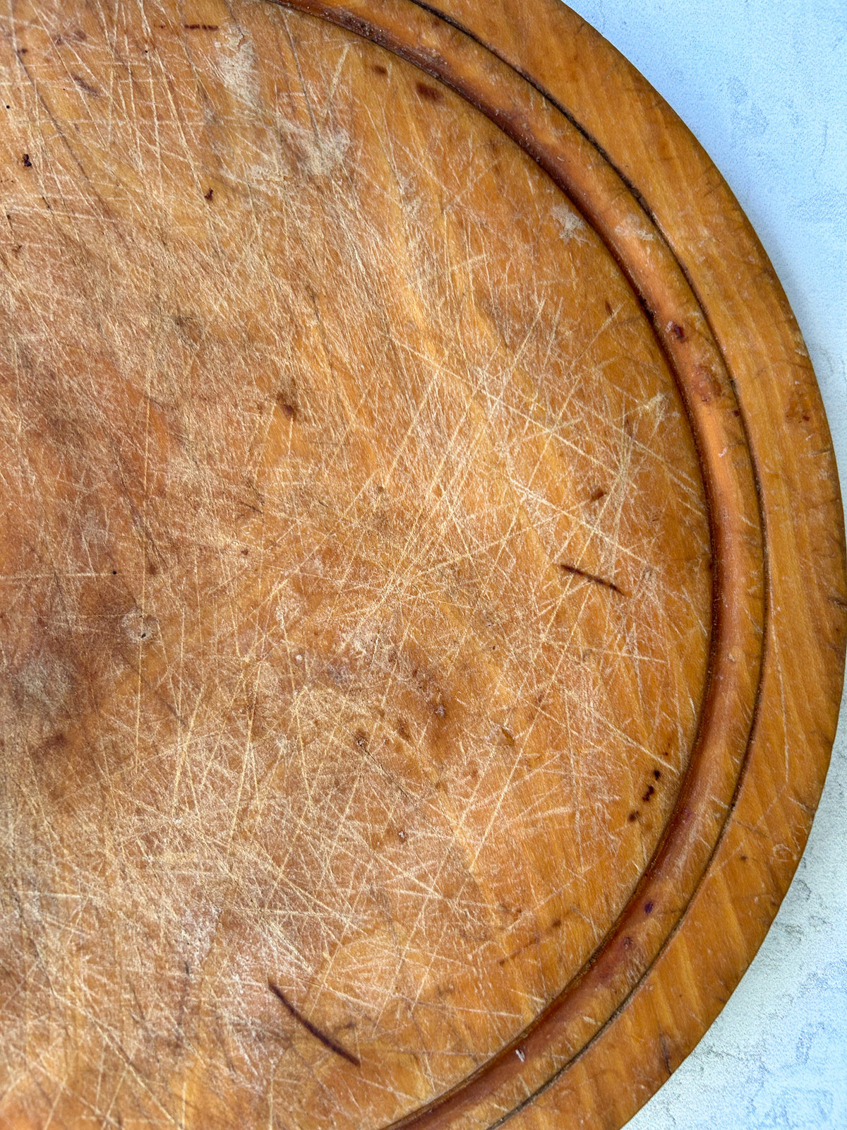 Vintage English Round Bread Board