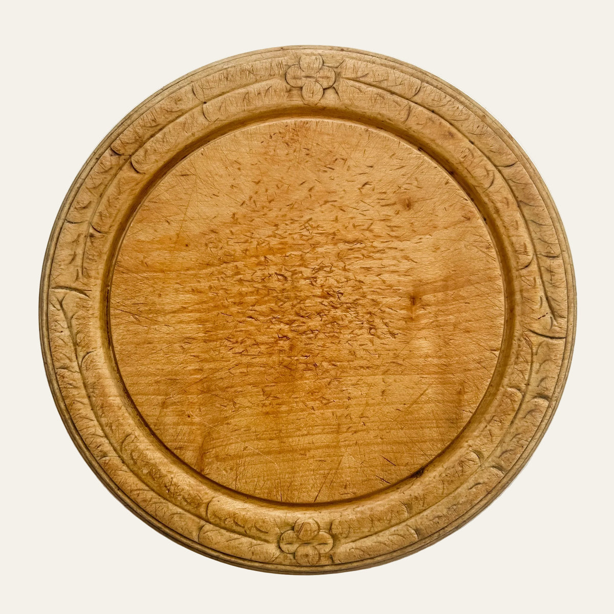 Antique English Carved Sycamore Bread Board