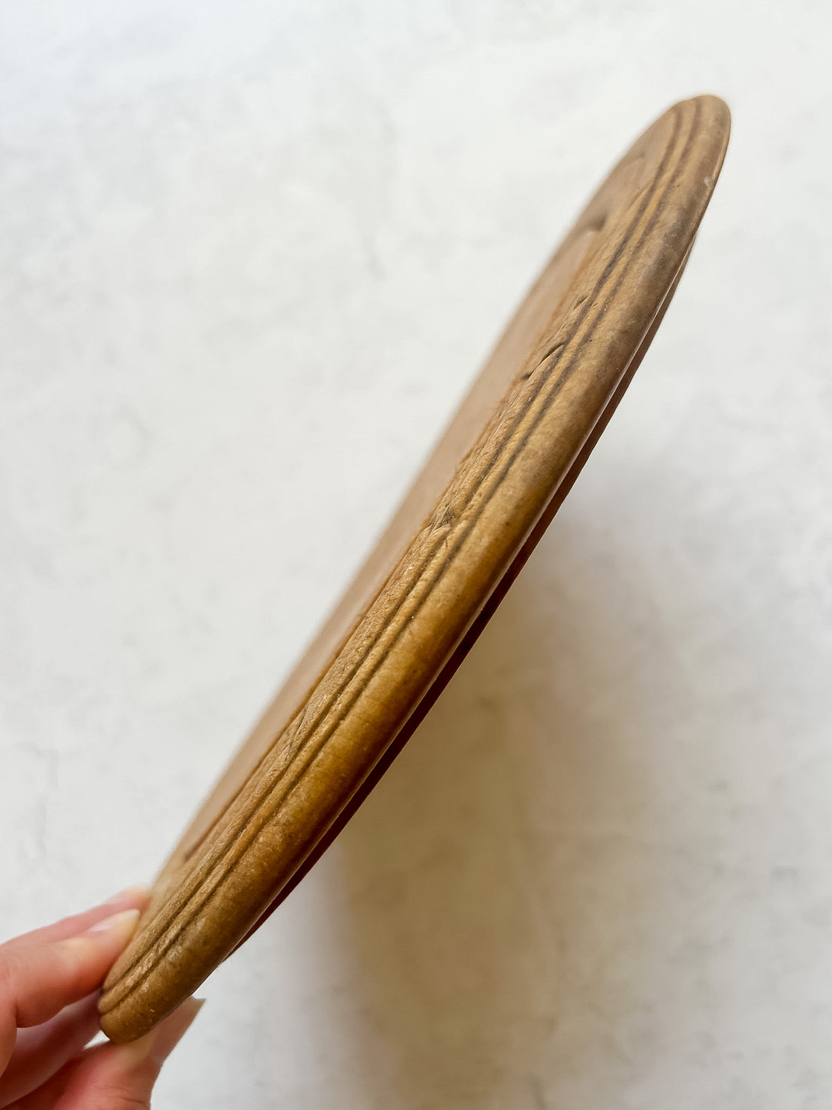 Antique English Carved Sycamore Bread Board