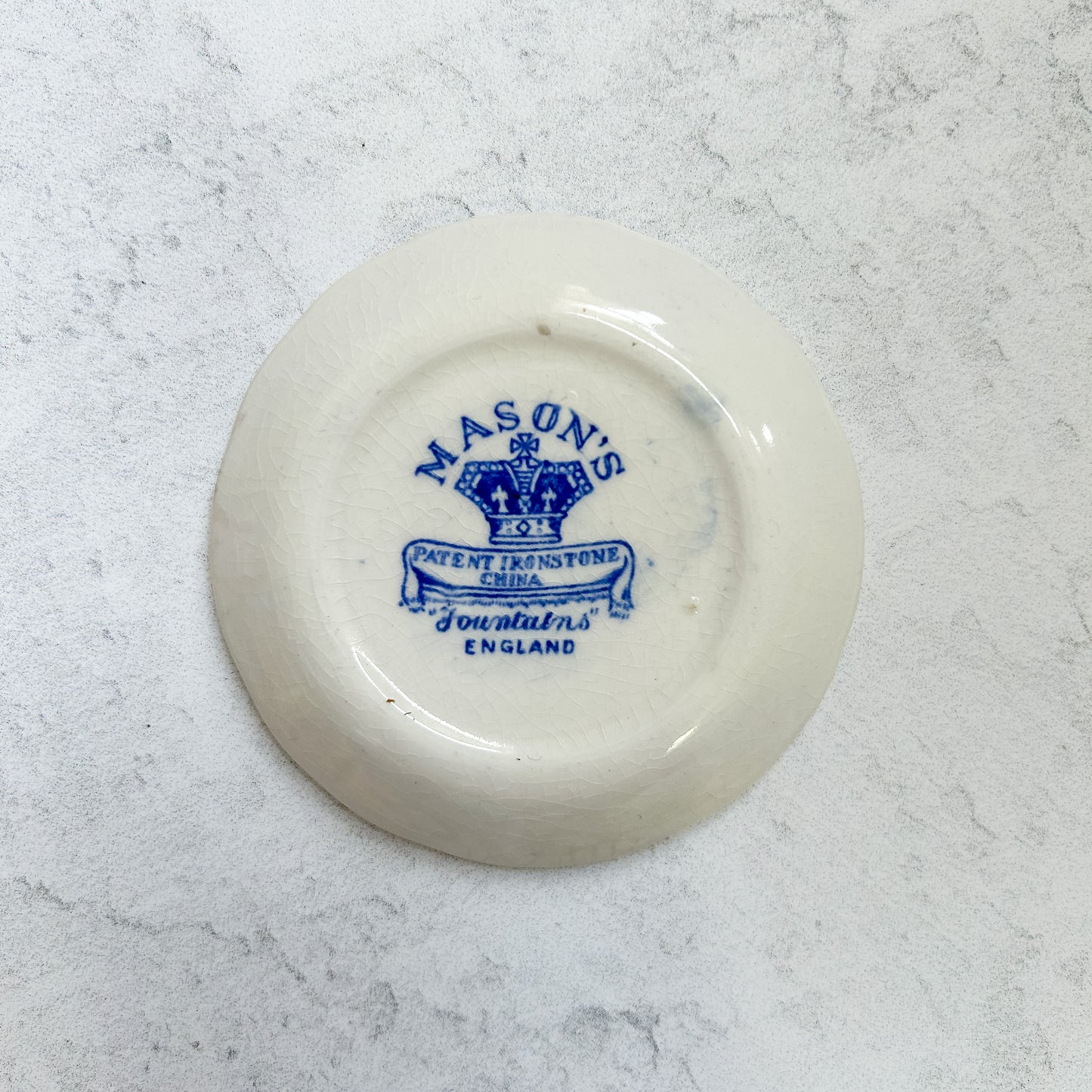 Antique English Ironstone Transferware Butter Pat