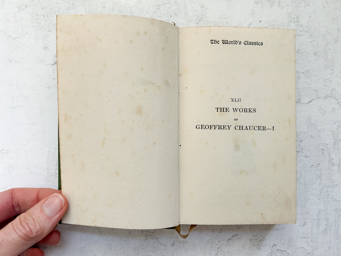 Antique World's Classics The Works of Geoffrey Chaucer Vol 1