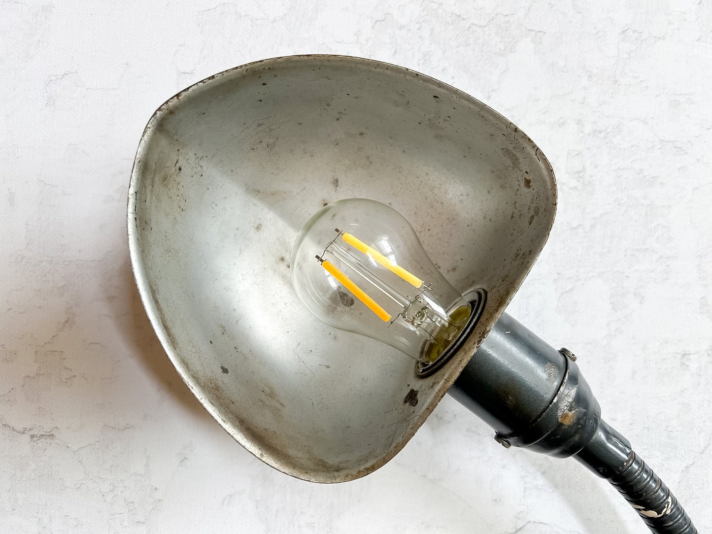Vintage Industrial Clamp-On Gooseneck Task Lamp