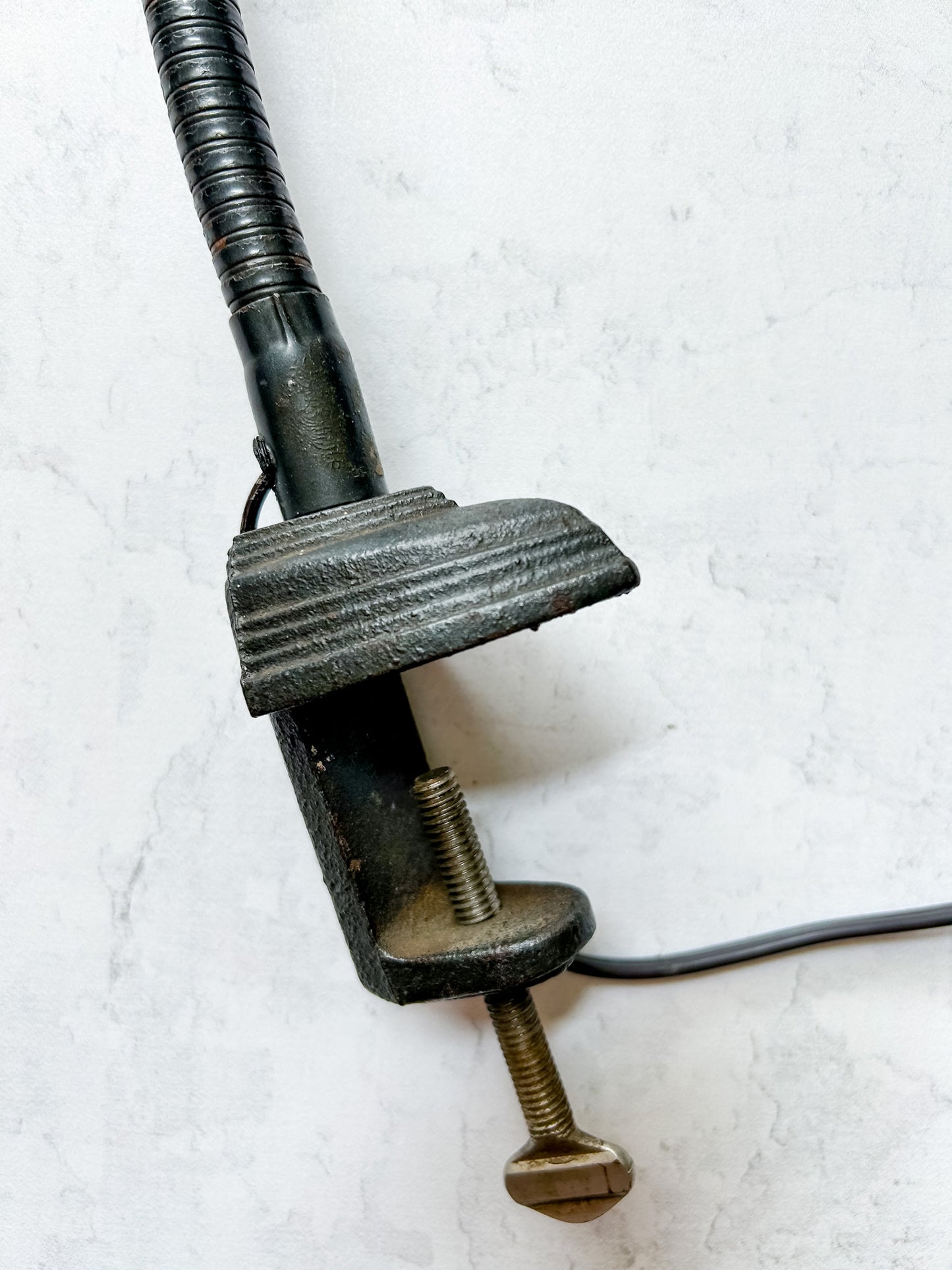 Vintage Industrial Clamp-On Gooseneck Task Lamp