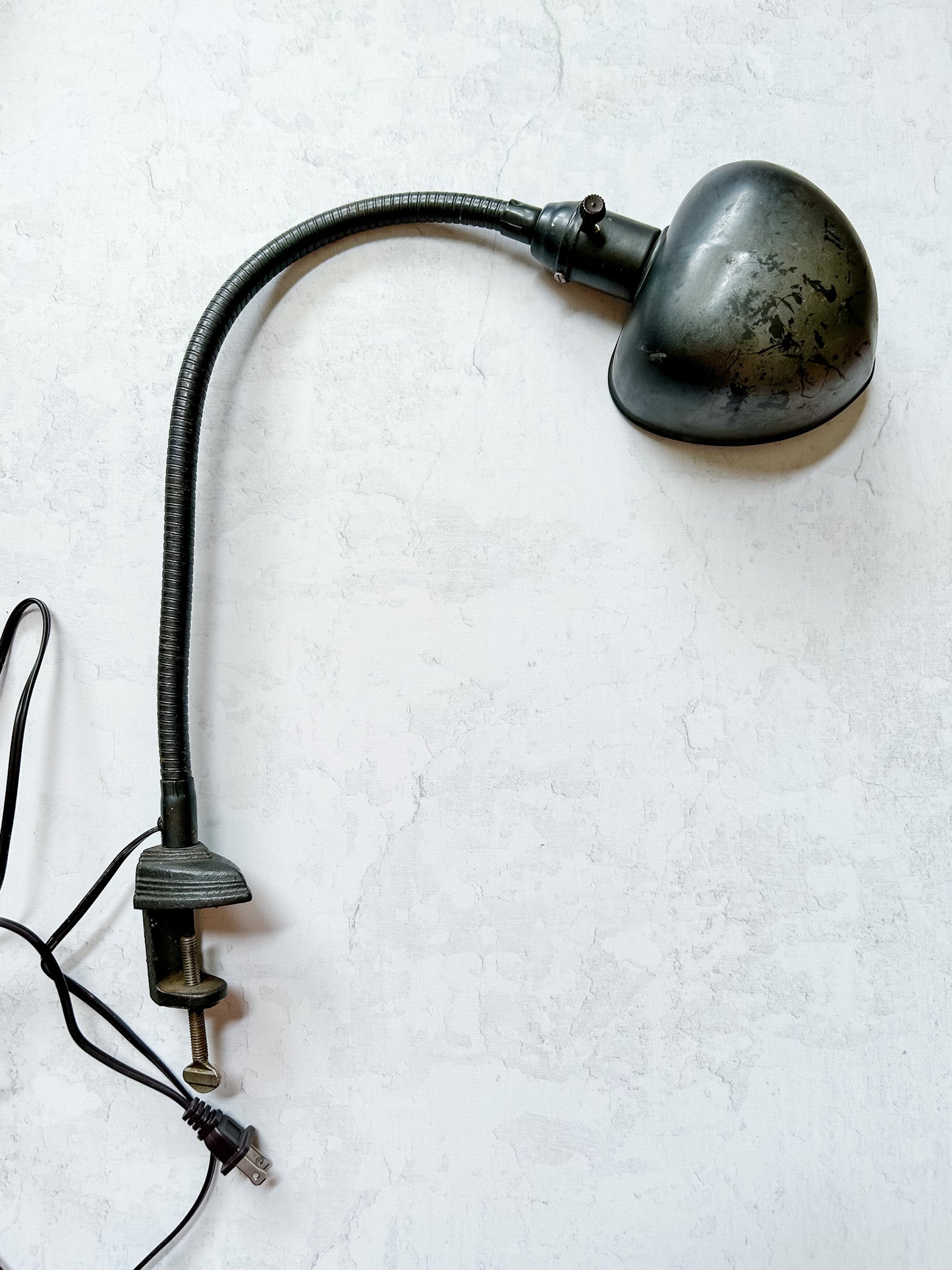 Vintage Industrial Clamp-On Gooseneck Task Lamp