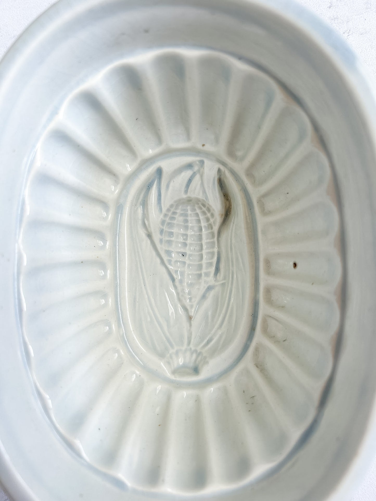 Antique English Ironstone Corn Pudding Mold