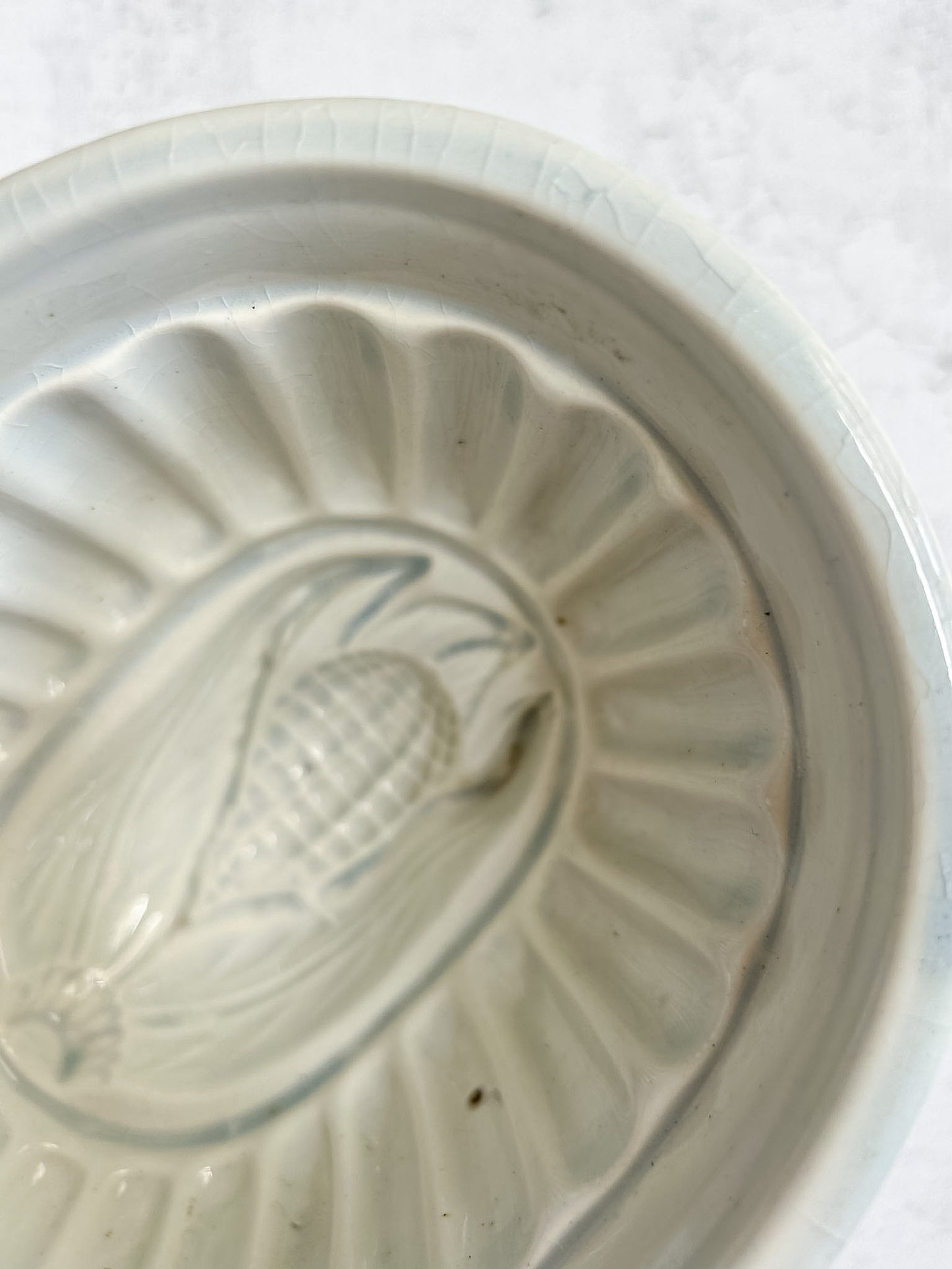Antique English Ironstone Corn Pudding Mold
