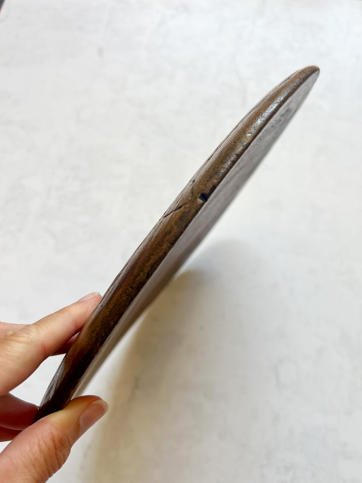 Early Antique English Hand-Carved Bread Board