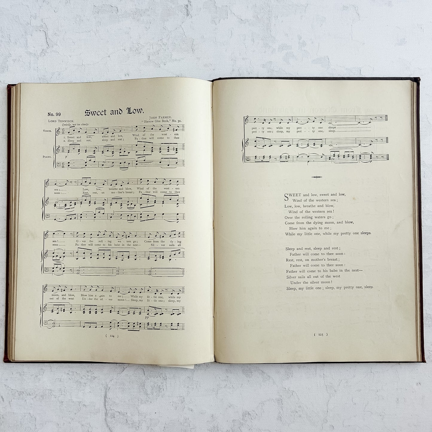 Antique 1901 Dulce Domum Rhymes and Songs for Children Folio