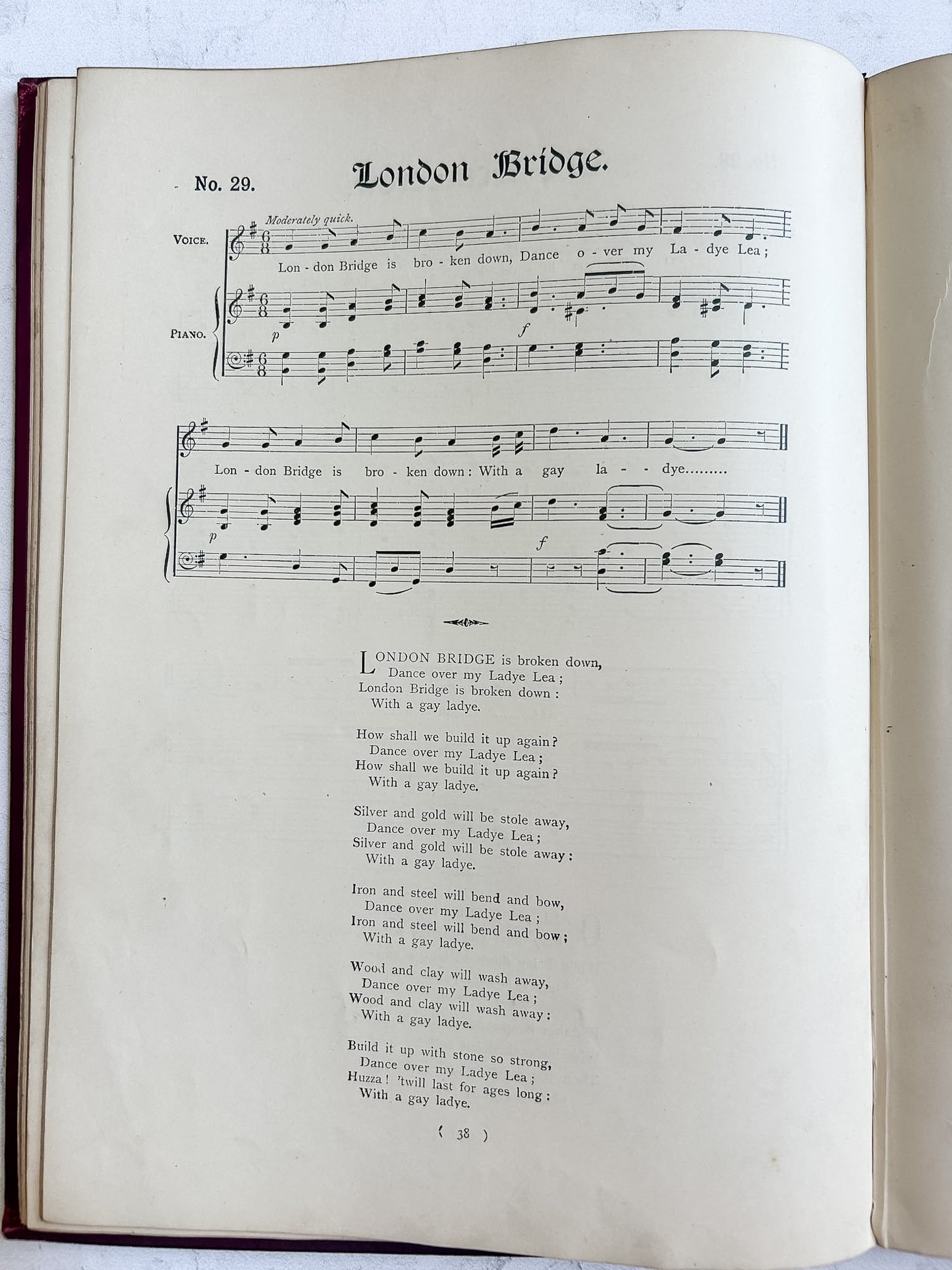 Antique 1901 Dulce Domum Rhymes and Songs for Children Folio