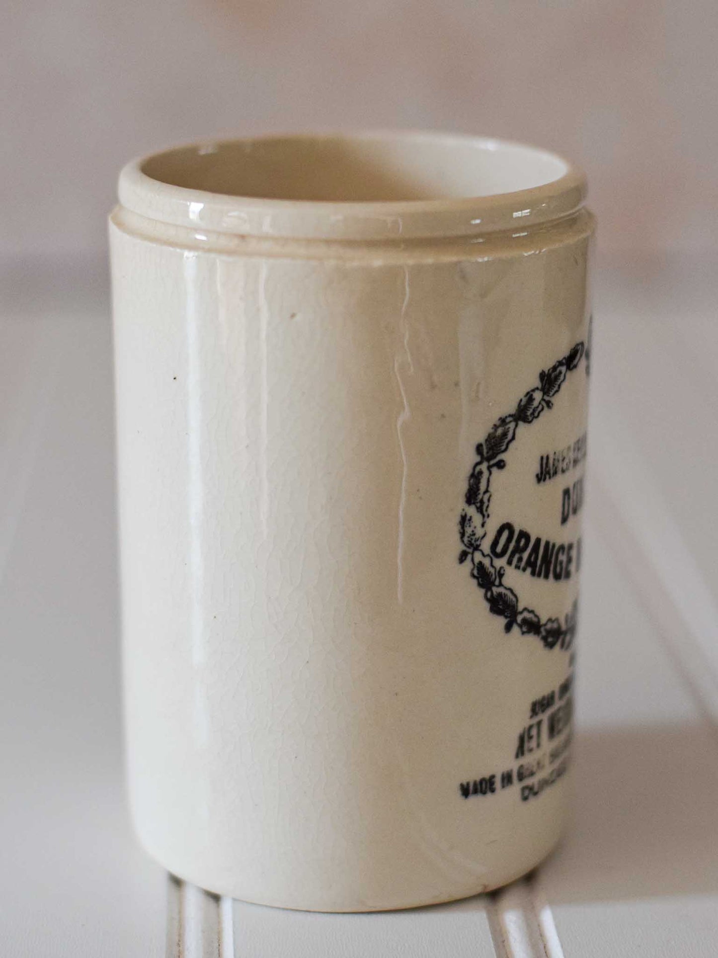 Vintage Dundee Orange Marmalade Ironstone Jar
