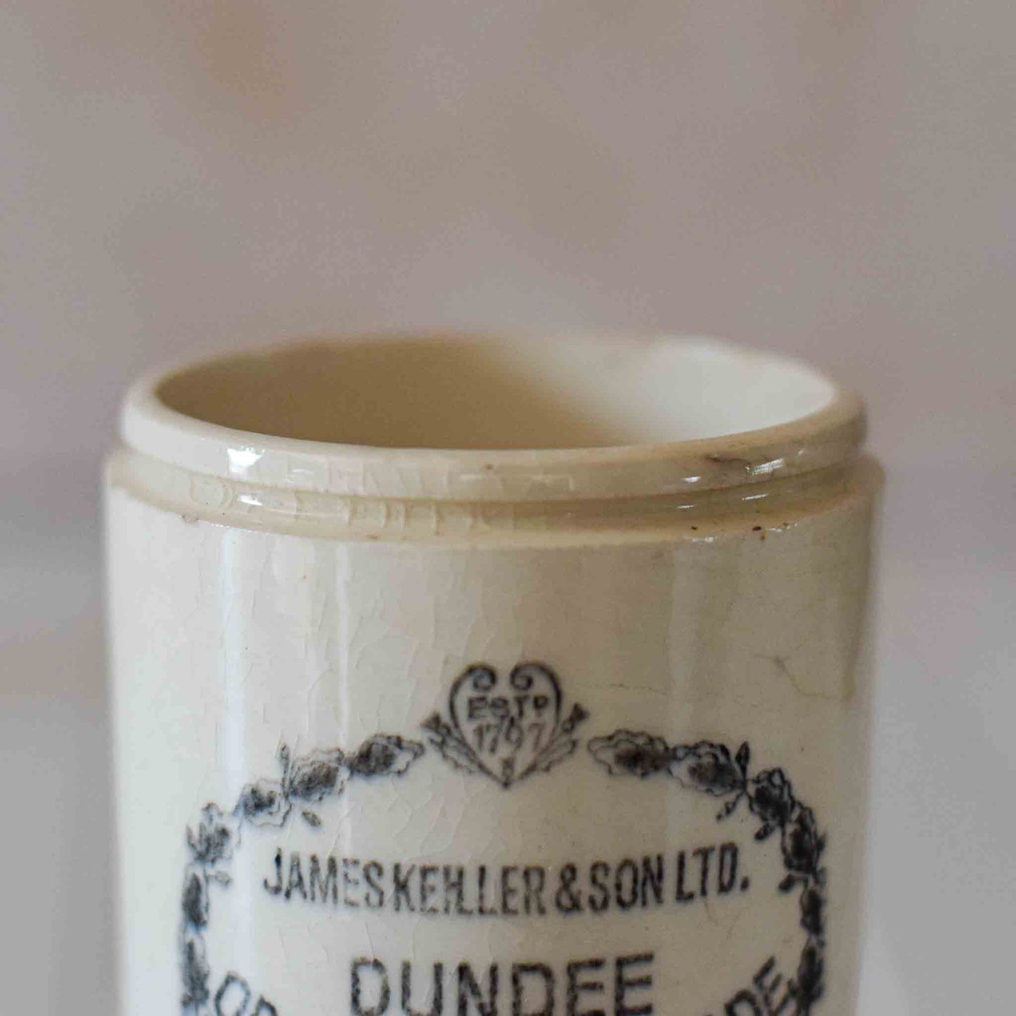 Vintage Dundee Orange Marmalade Ironstone Jar