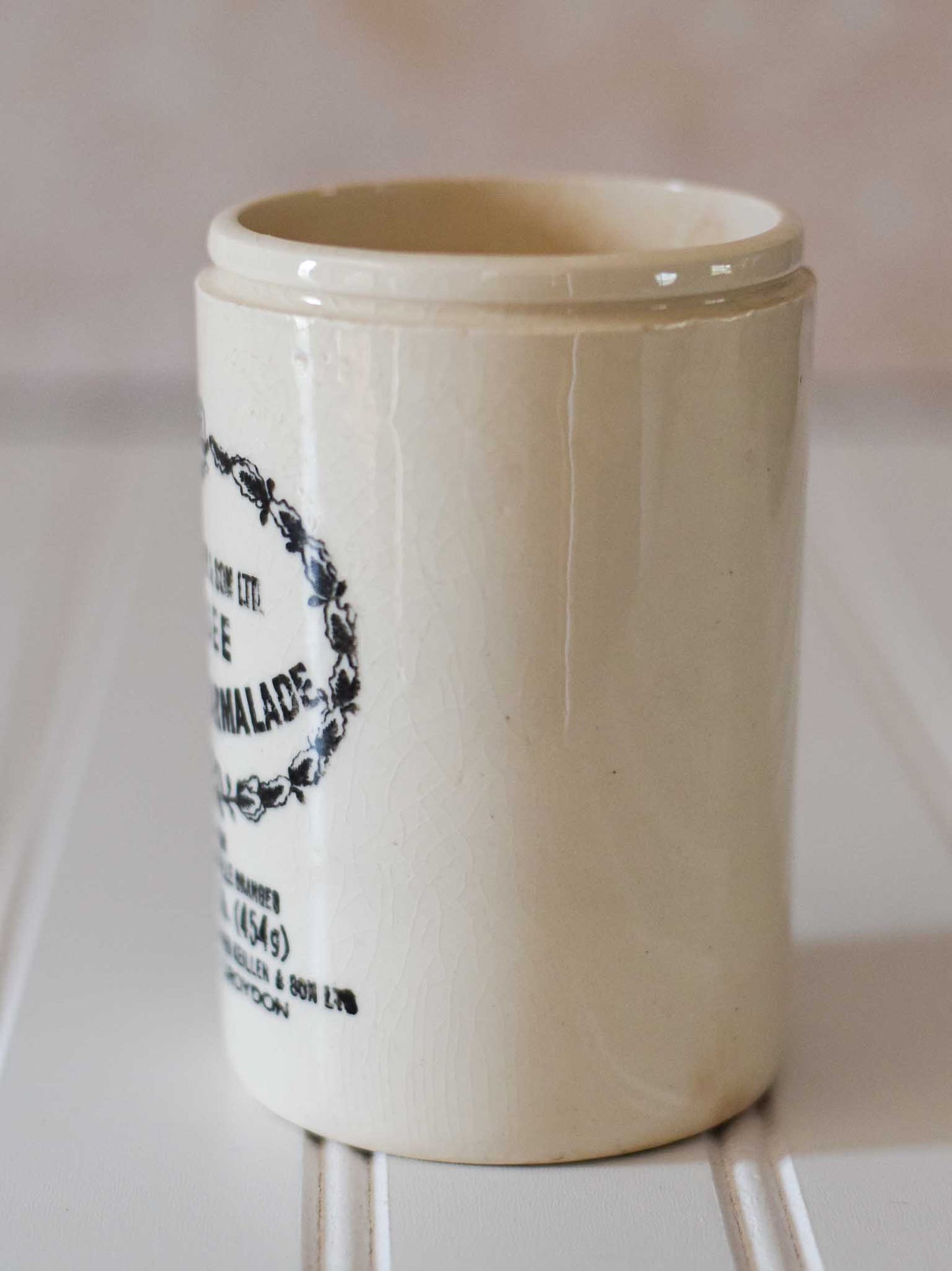 Vintage Dundee Orange Marmalade Ironstone Jar