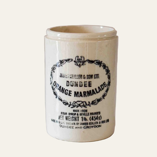 Vintage Dundee Orange Marmalade Ironstone Jar