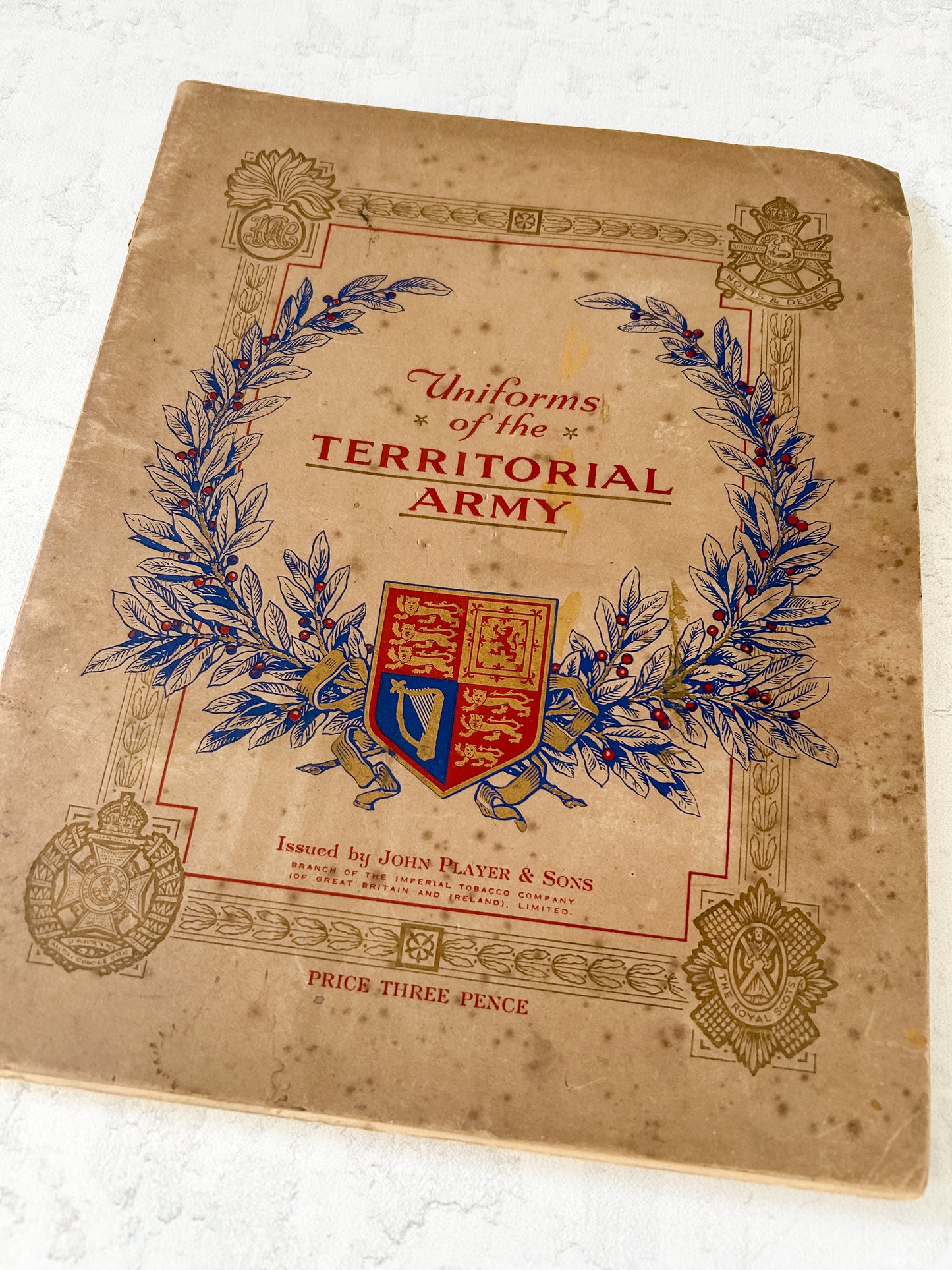 Vintage Player’s Cigarettes Uniforms of the Territorial Army Collector's Card Album, COMPLETE