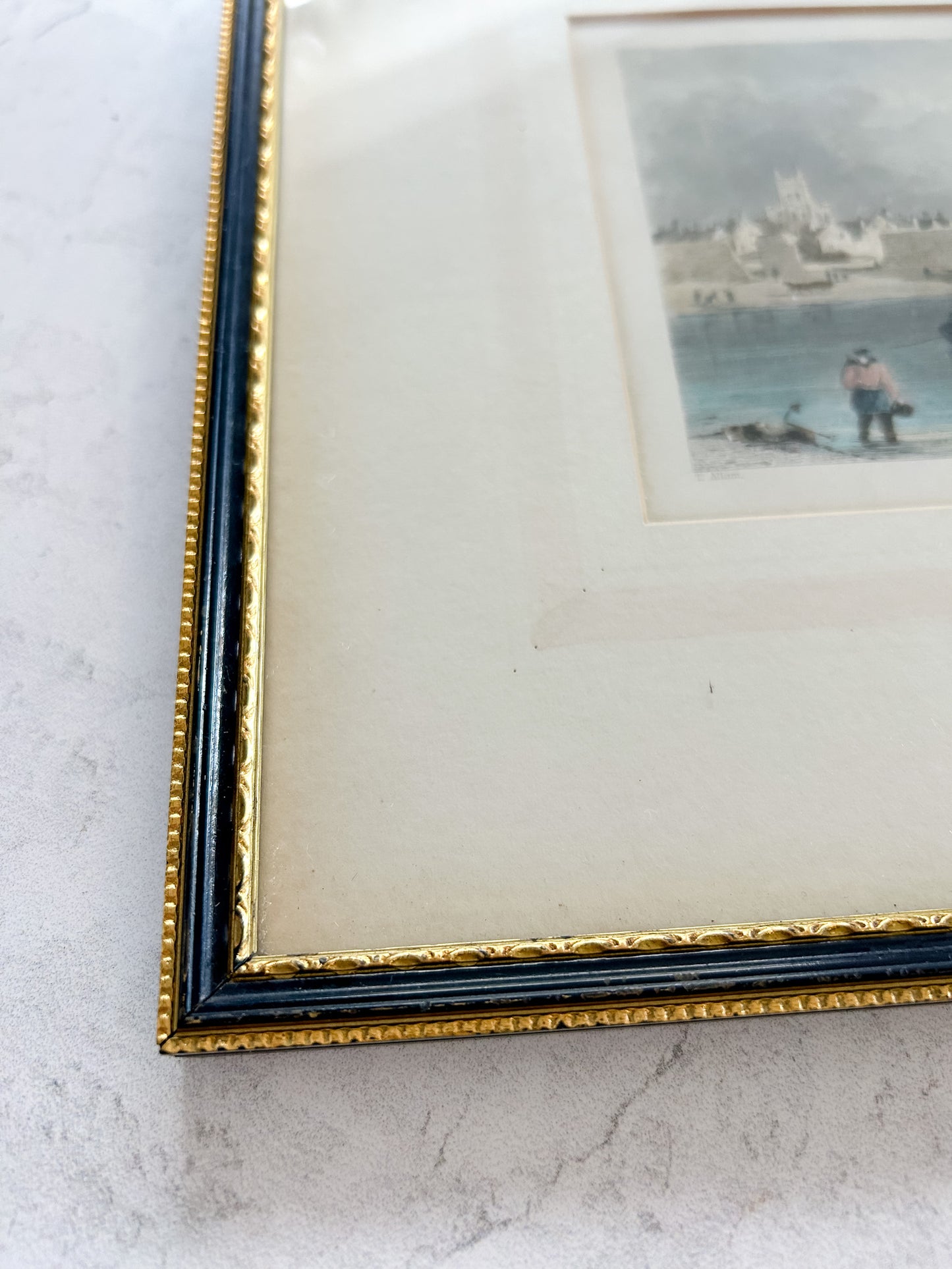 1885 Hartlepool, Durham Engraving | Antique Coastal Print in Vintage Frame