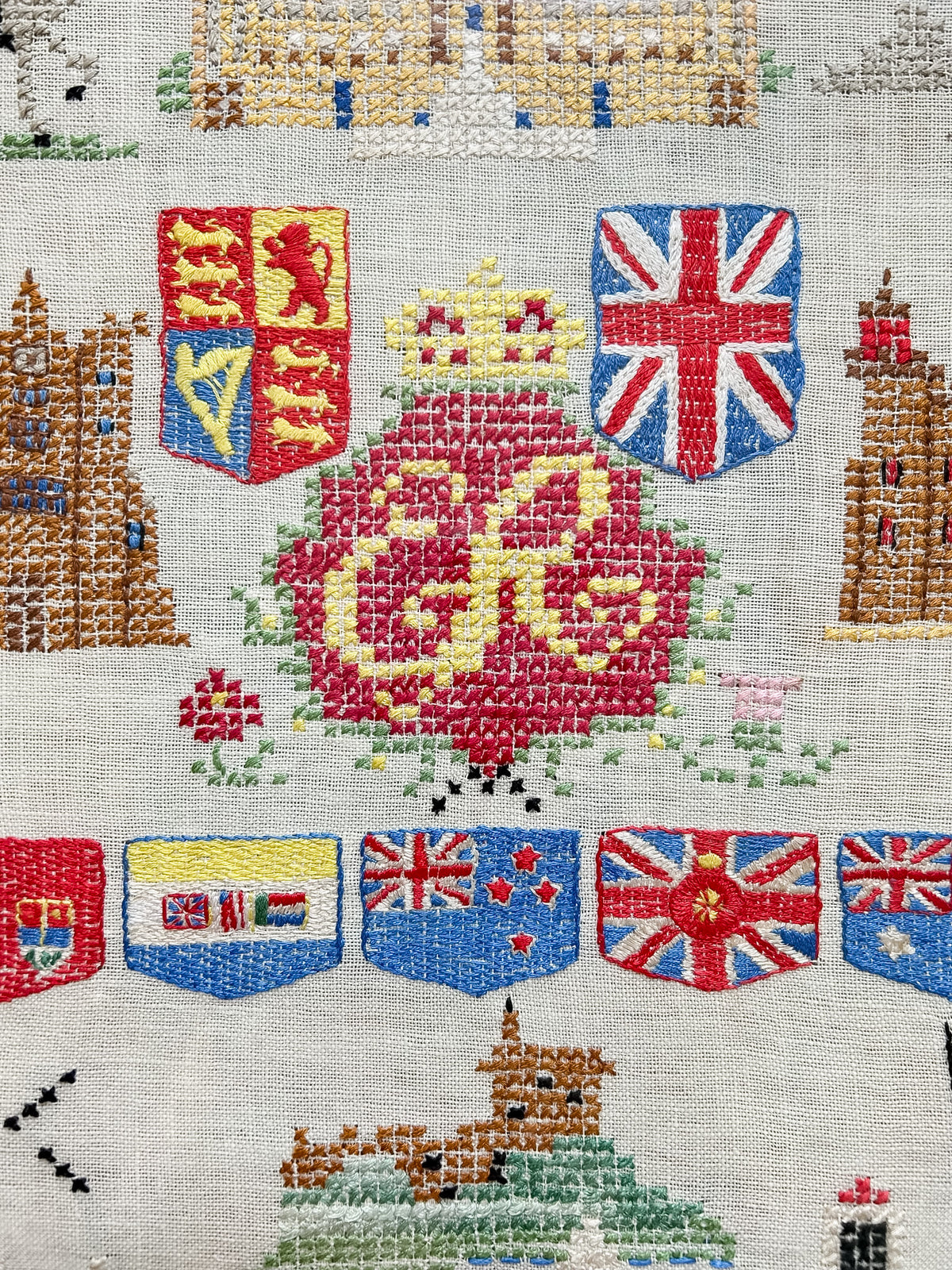 Rare 1936 Edward VIII Framed Coronation Sampler