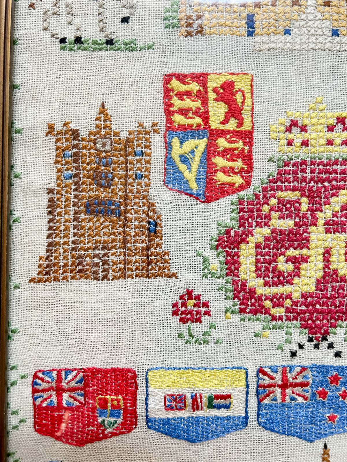 Rare 1936 Edward VIII Framed Coronation Sampler