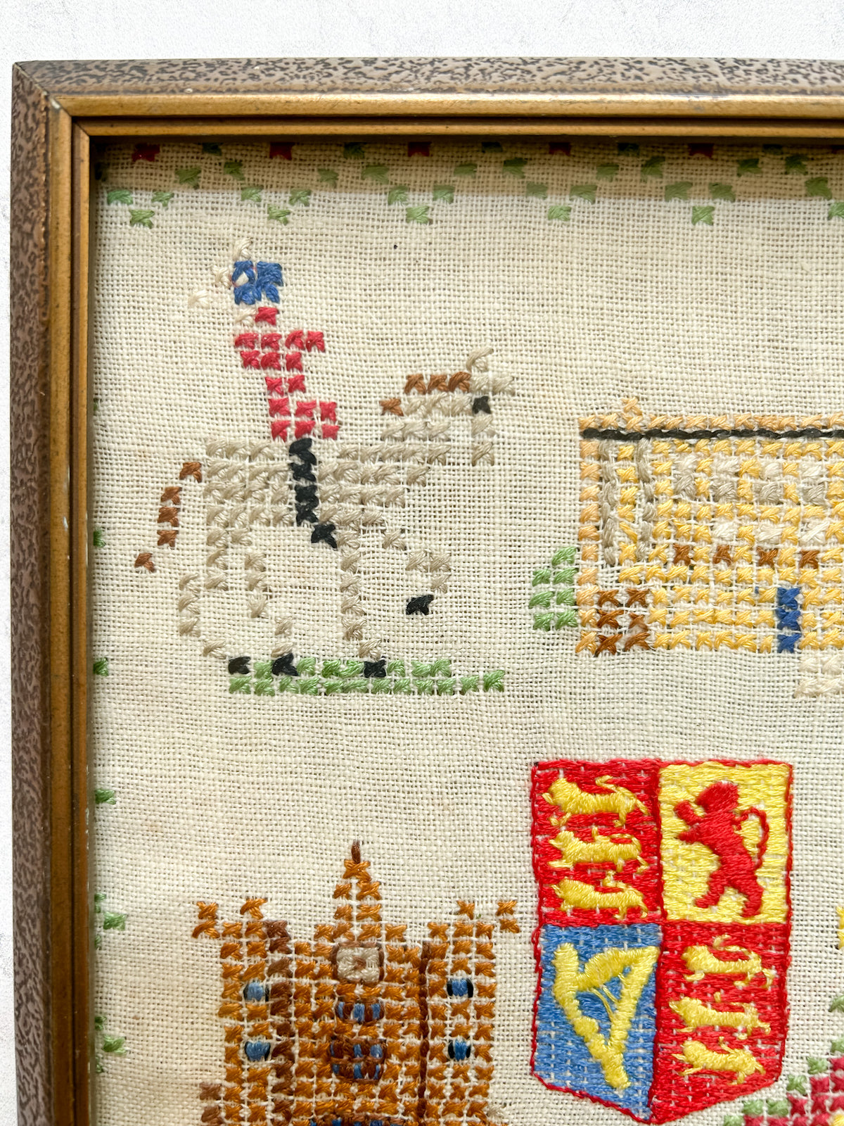 Rare 1936 Edward VIII Framed Coronation Sampler