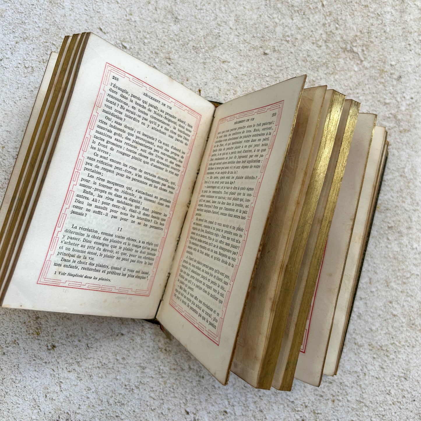Antique French First Communion Leather Bound Book