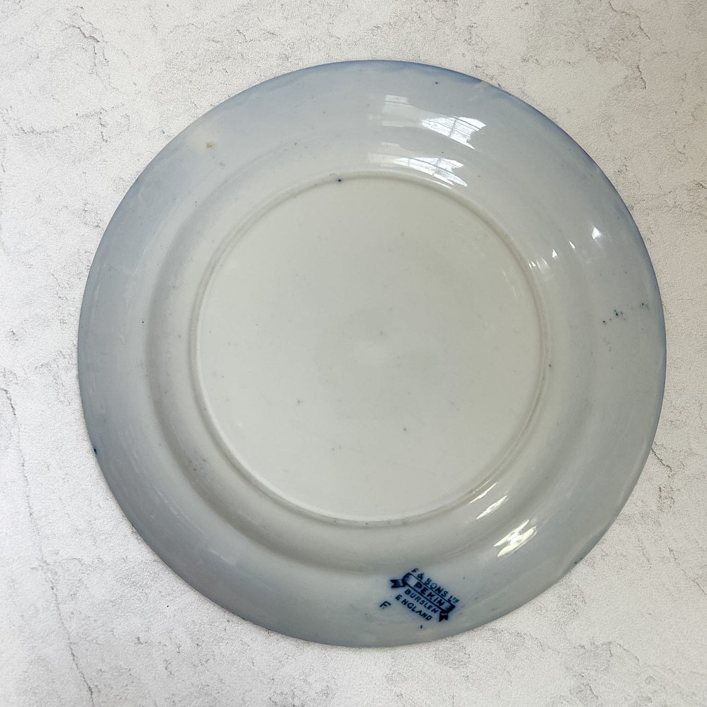Antique Johnson Brothers Flow Blue 7" Plate