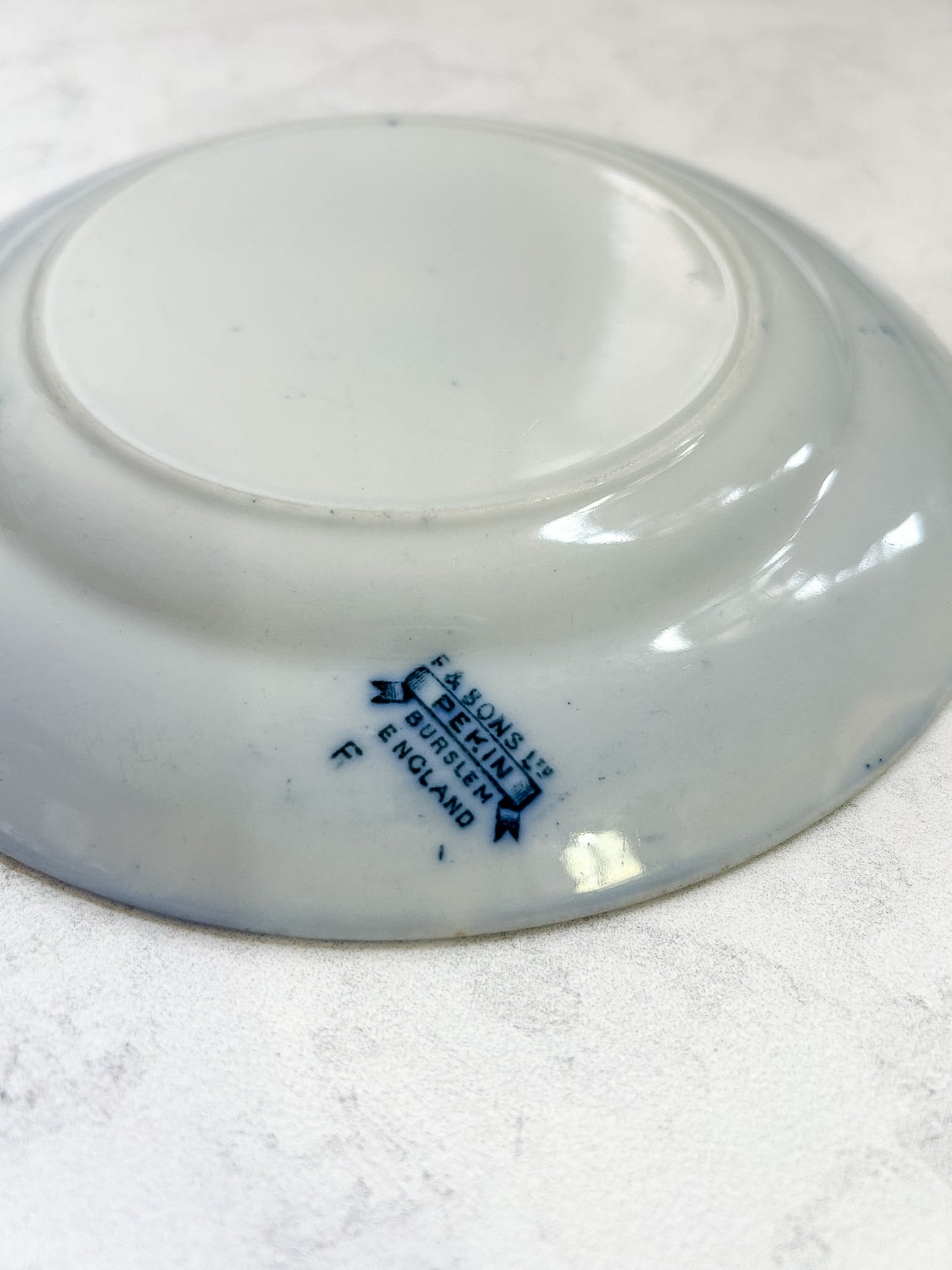 Antique Johnson Brothers Flow Blue 7" Plate