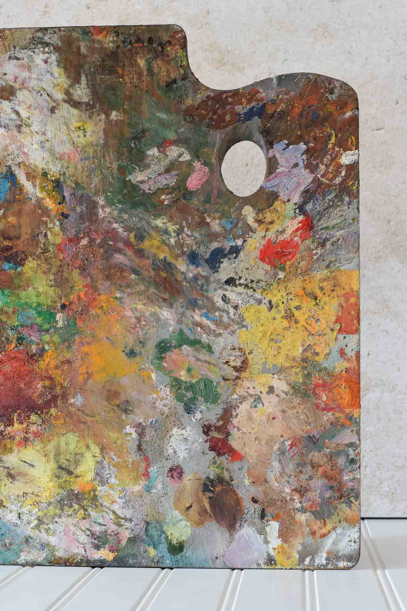 Vintage French Paint Palette