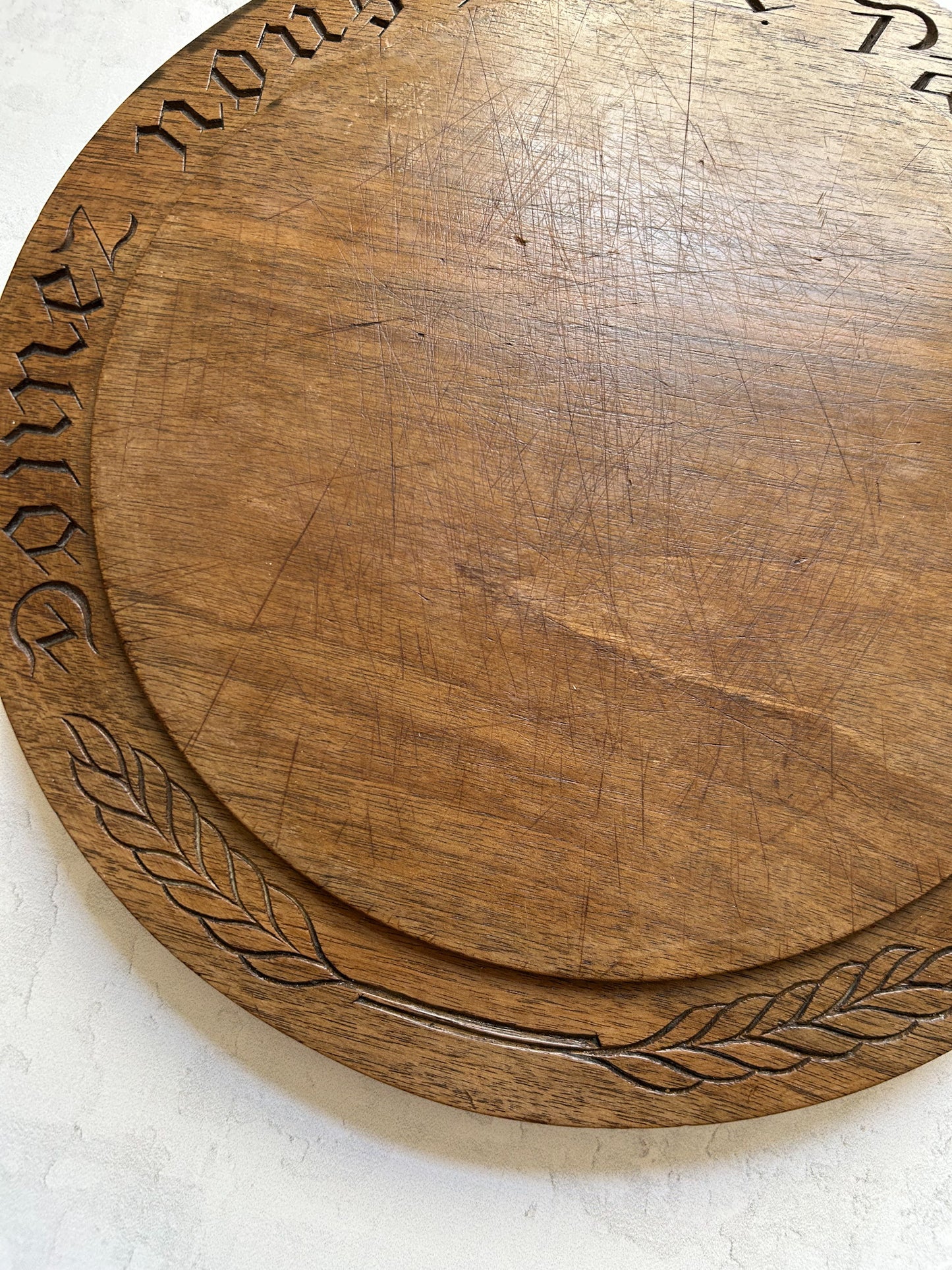 Antique French Carved “Daily Bread” Board