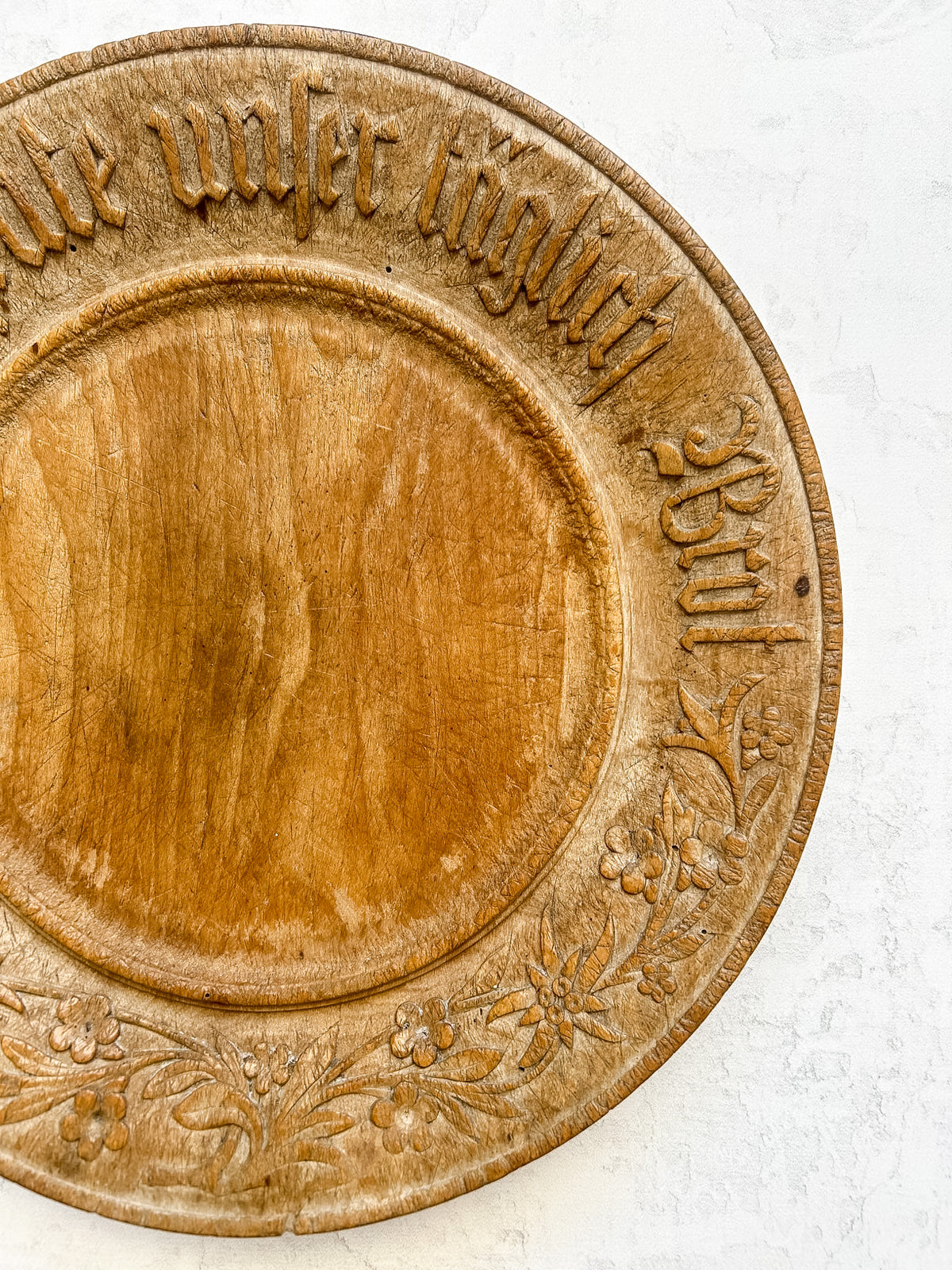 Antique German Carved “Daily Bread” Board