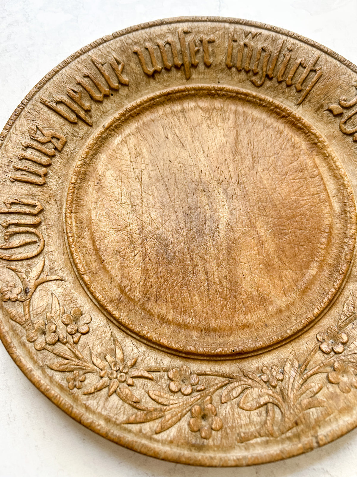 Antique German Carved “Daily Bread” Board