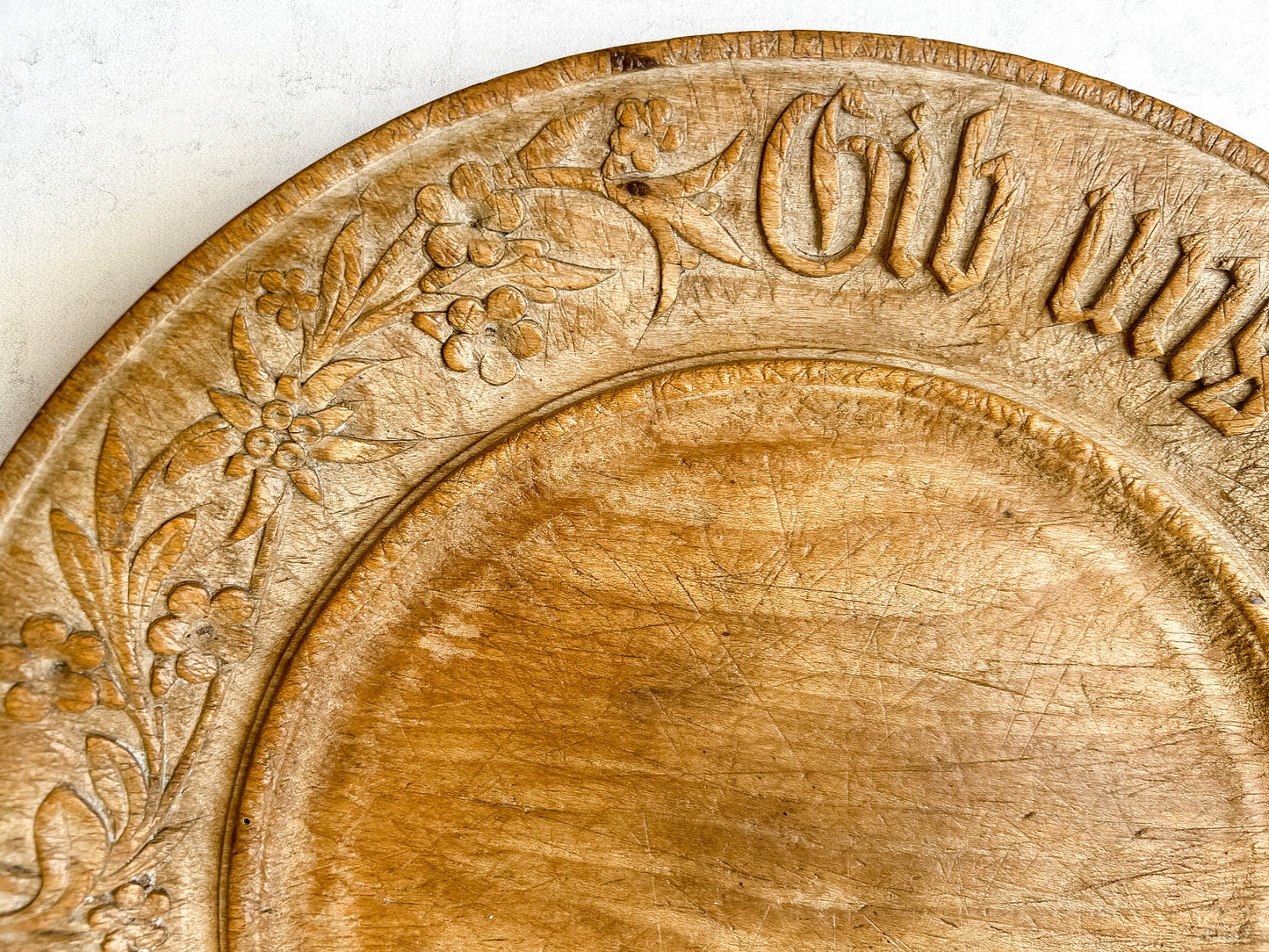 Antique German Carved “Daily Bread” Board