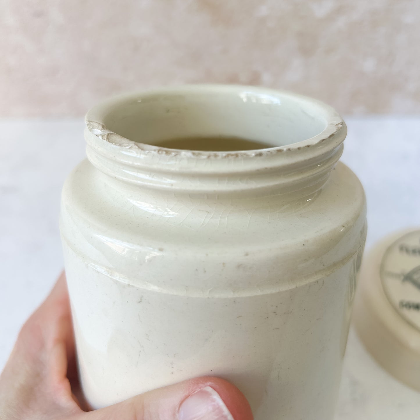 Antique Belgian “Echtes Fleisch Extract” Advertising Jar c1890