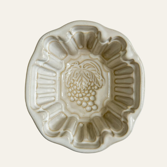 Antique English Ironstone Grape Pudding Mold