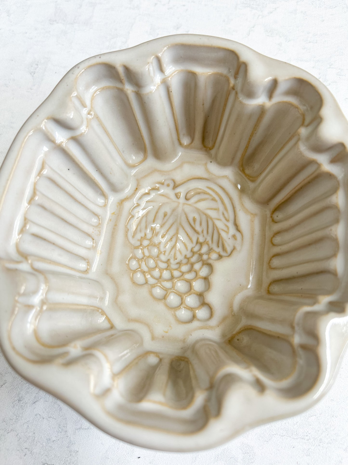 Antique English Ironstone Grape Pudding Mold