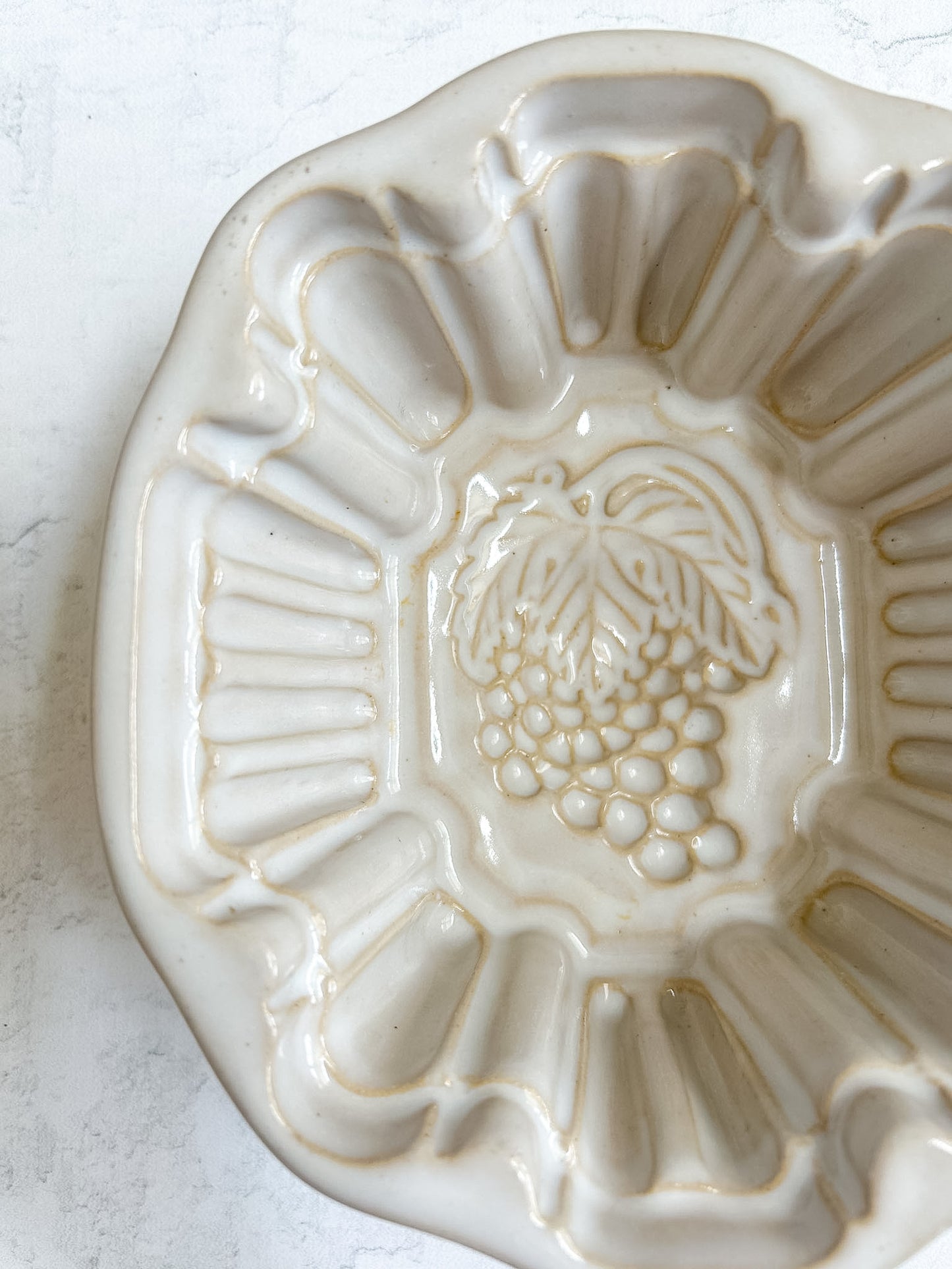 Antique English Ironstone Grape Pudding Mold
