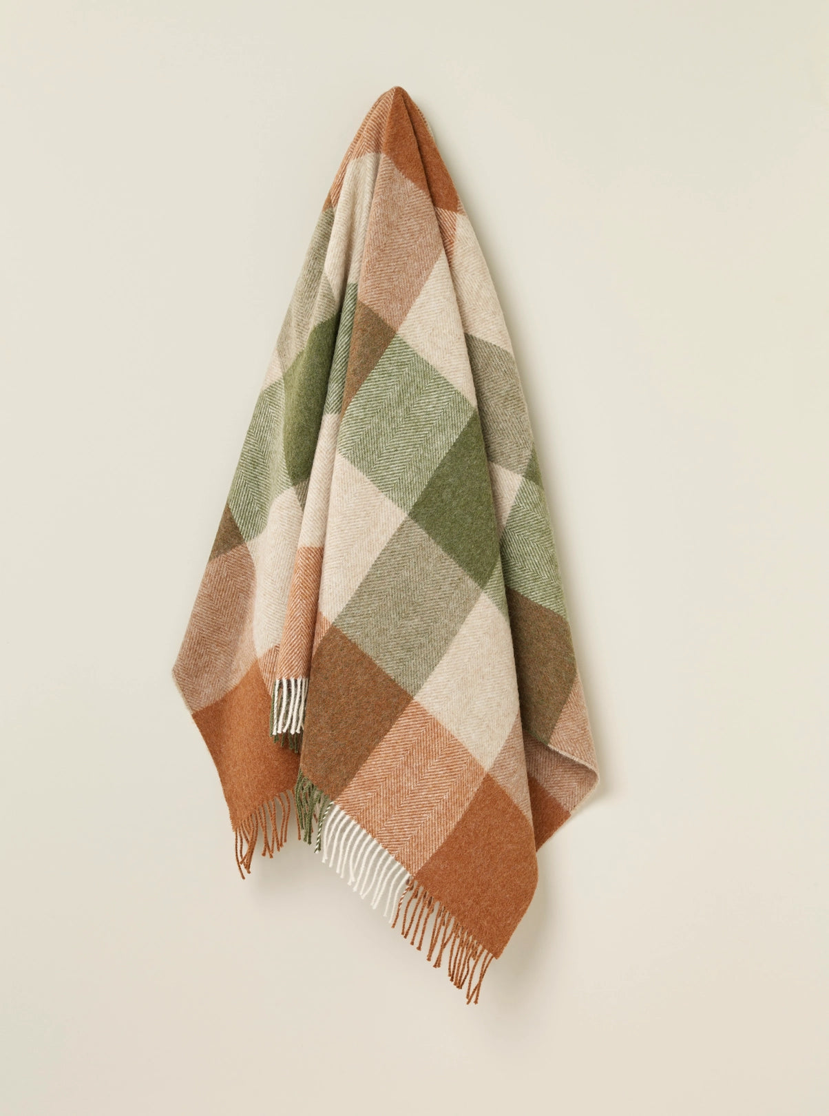 100% Pure English Wool Classic Check Throw