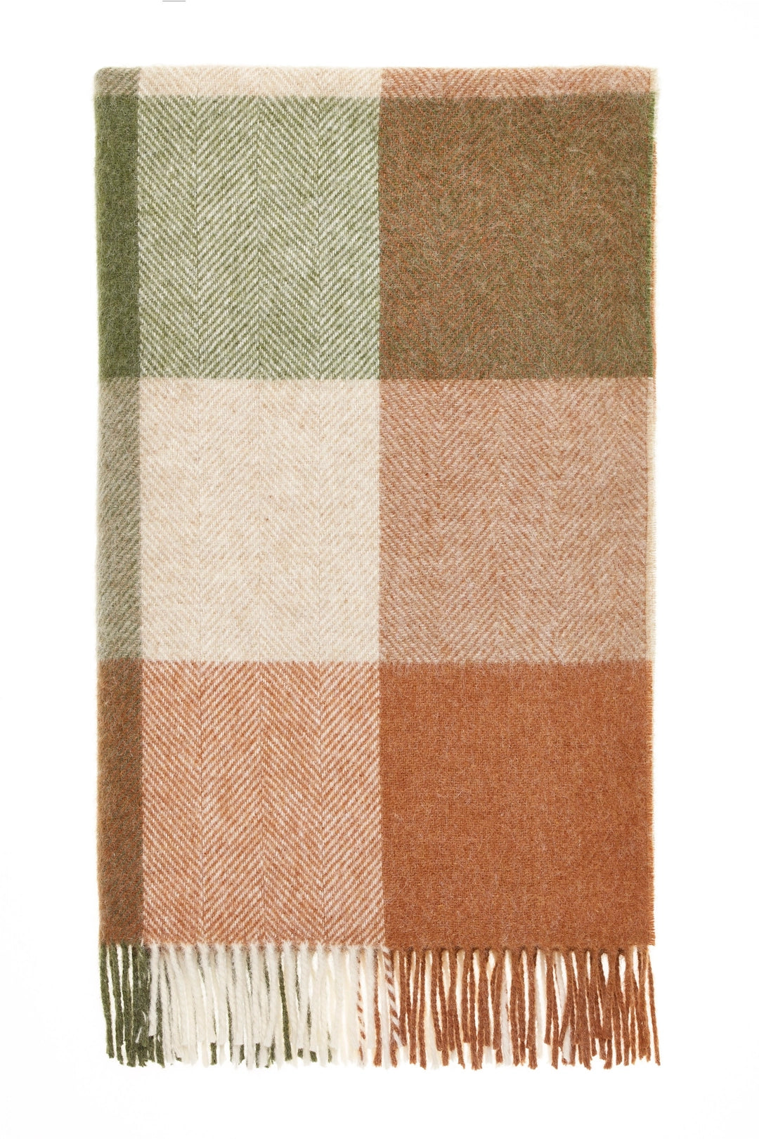 100% Pure English Wool Classic Check Throw