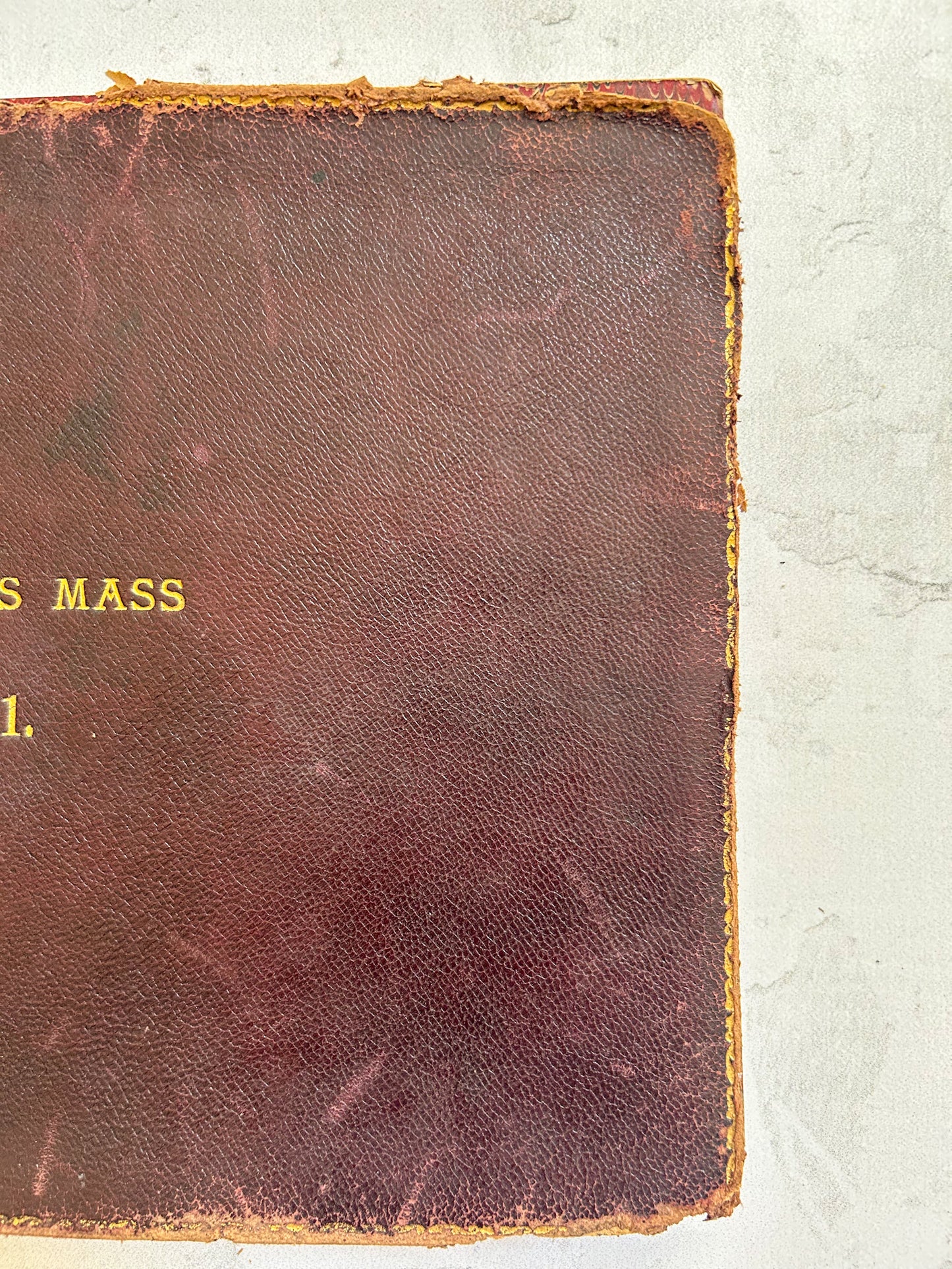 Antique Haydn's Mass Leather Bound Sheet Music Folio