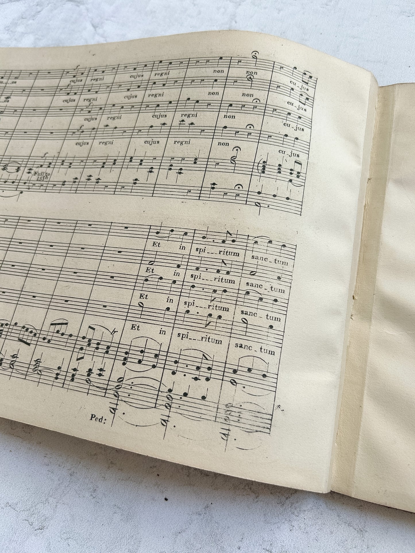 Antique Haydn's Mass Leather Bound Sheet Music Folio
