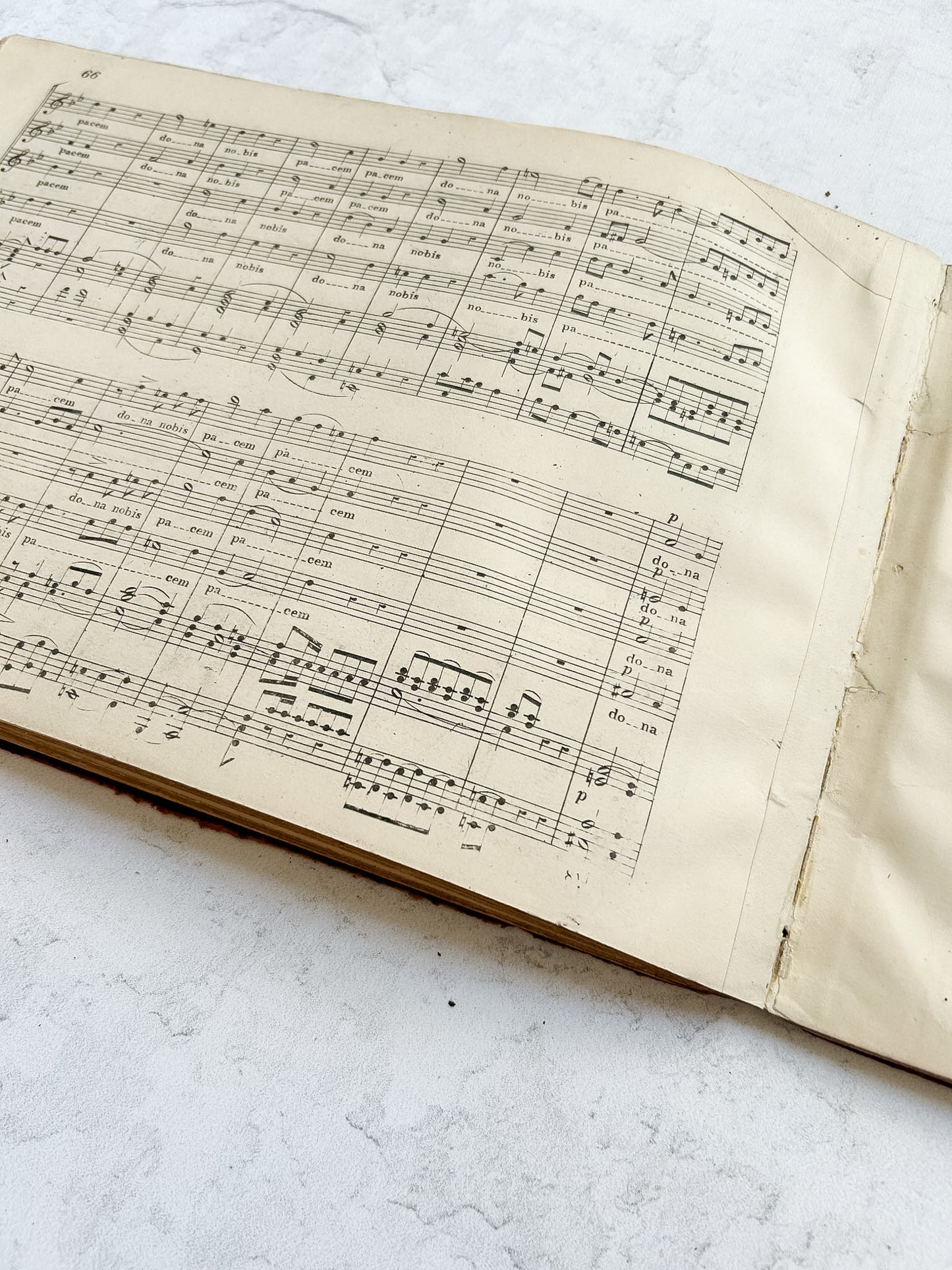 Antique Haydn's Mass Leather Bound Sheet Music Folio