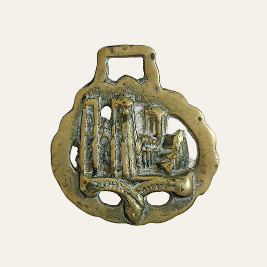 York Minster Horse Brass Medallion
