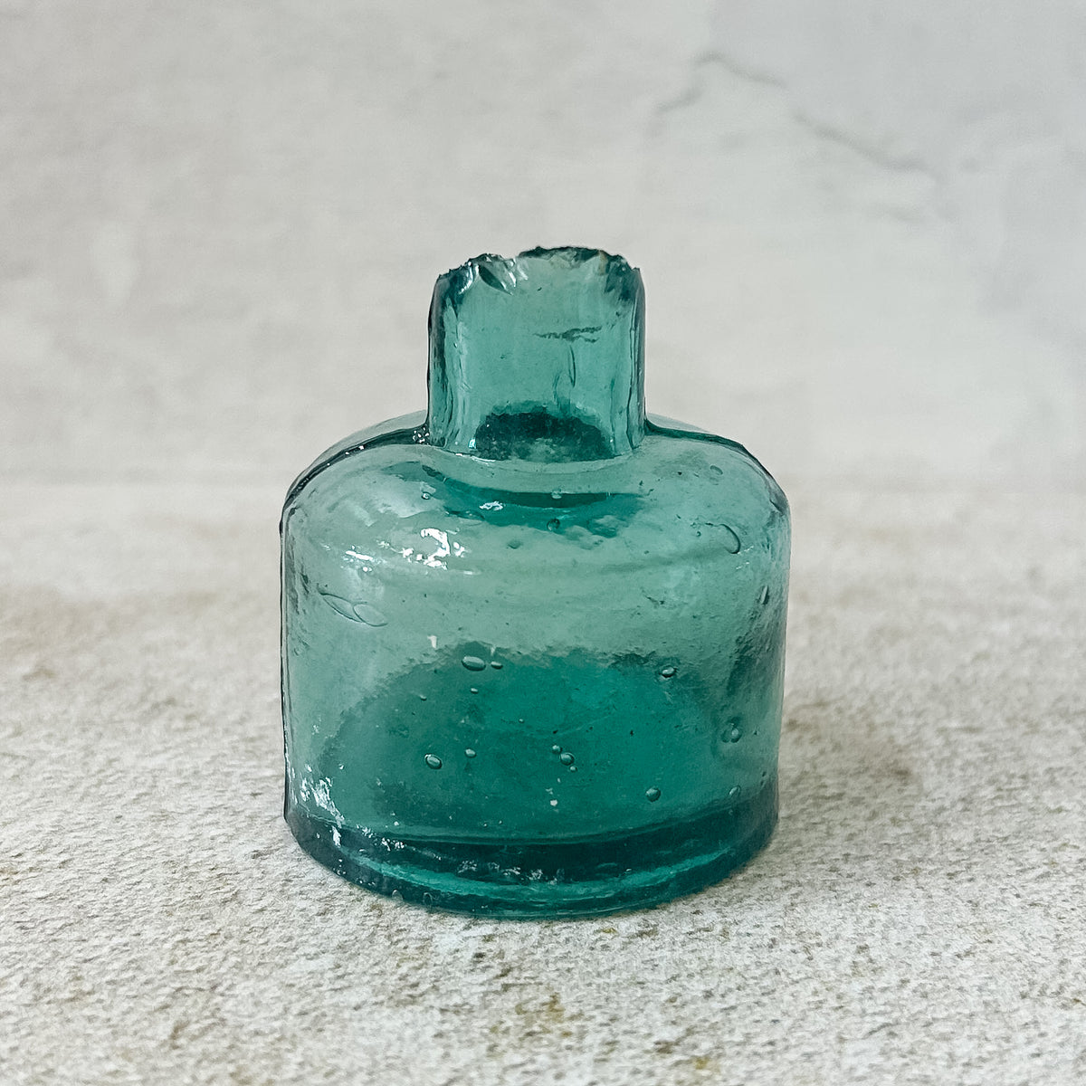 Victorian English Teal Glass Inkwells CHOICE