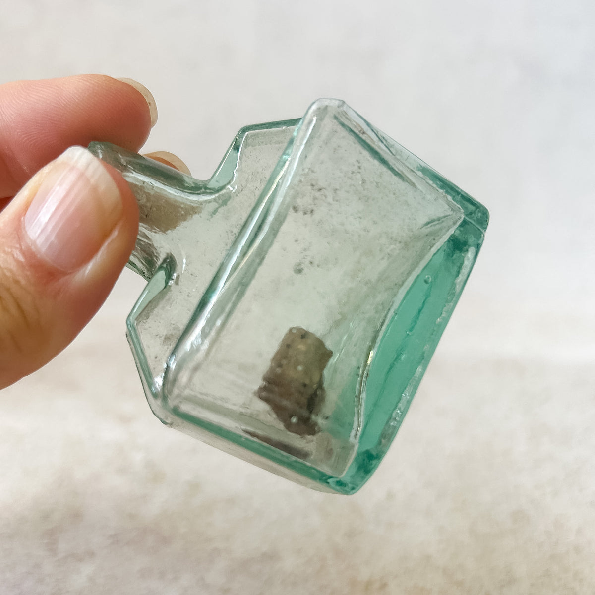 Victorian English Teal Glass Inkwells CHOICE