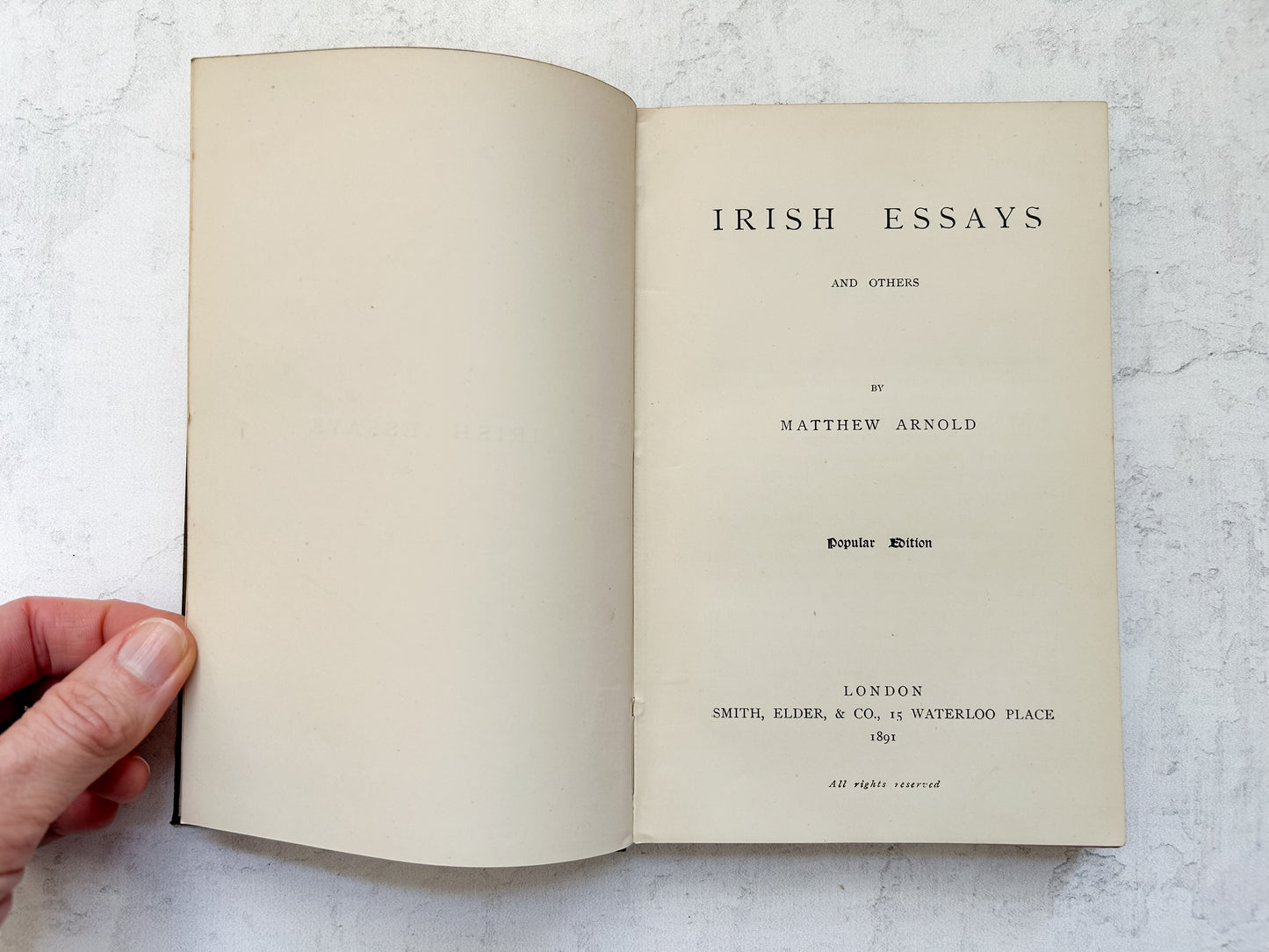 1891 Antique Irish Essays by Matthew Arnold