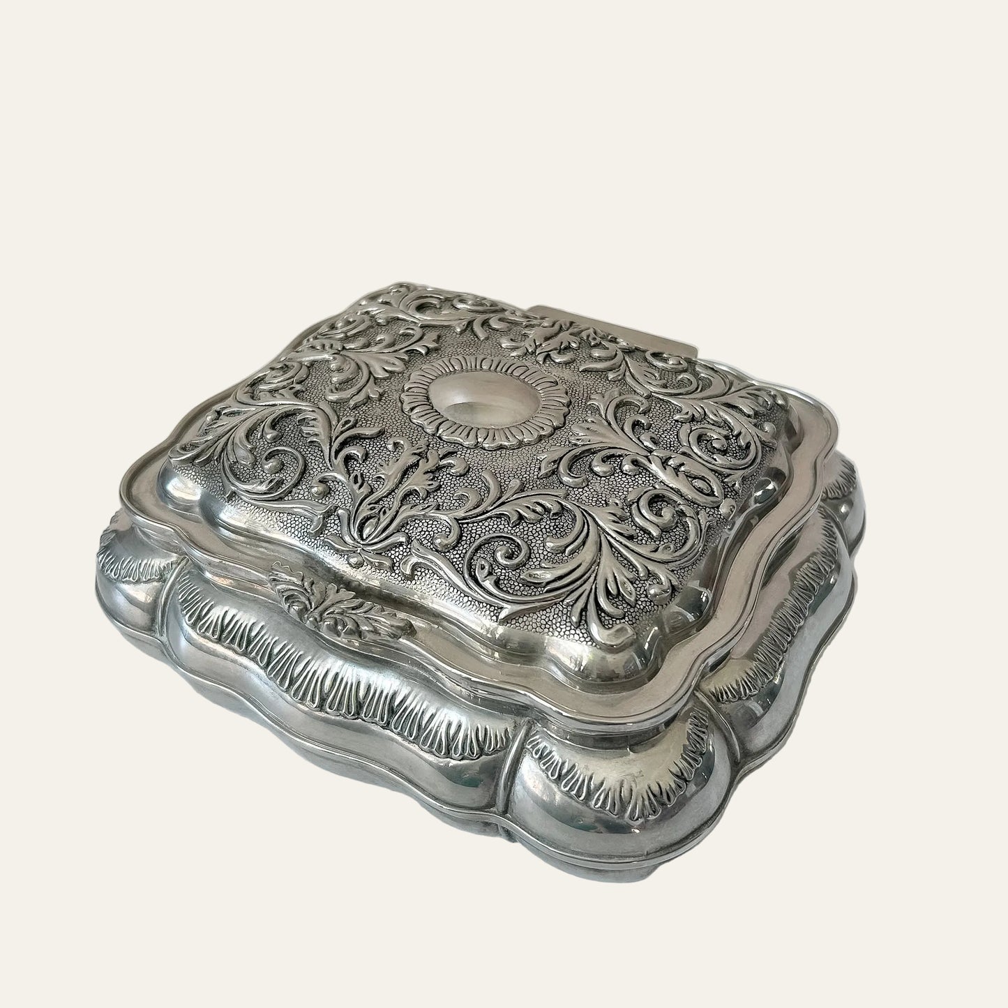 Antique Silver Plate Jewelry Casket