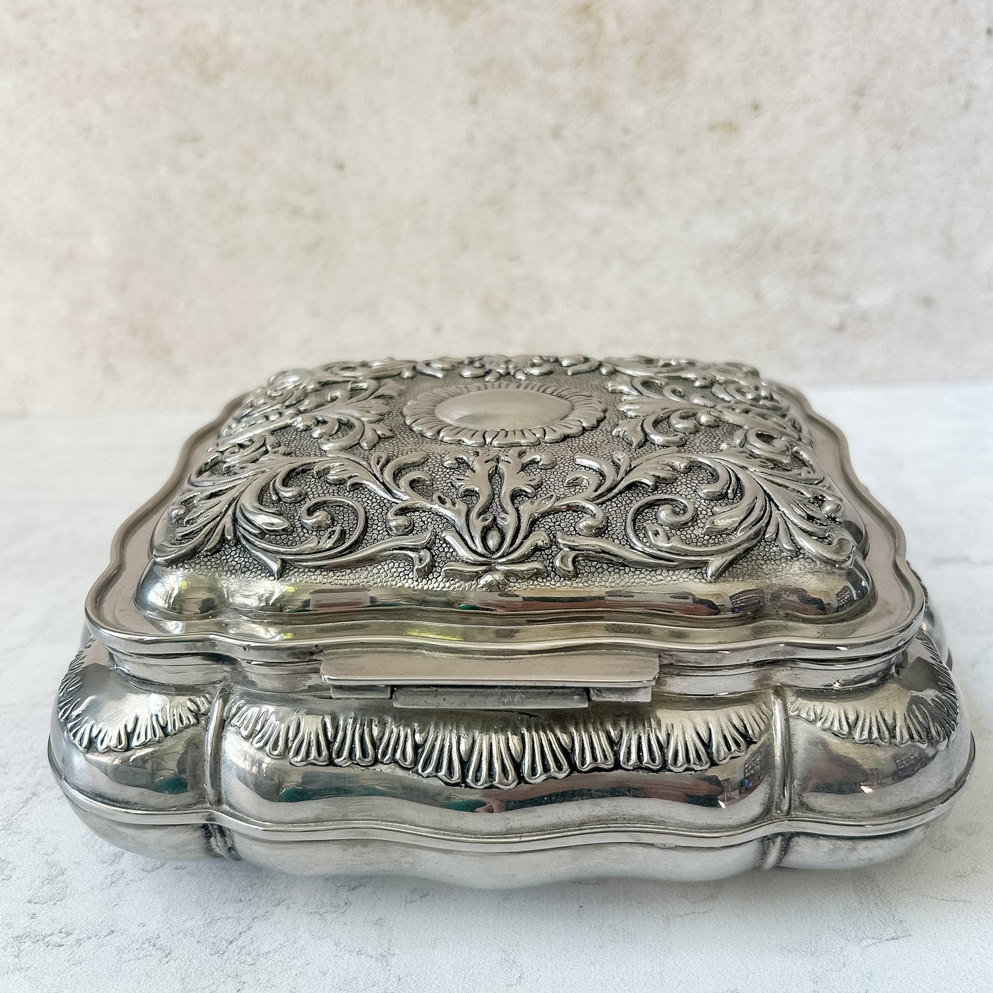 Antique Silver Plate Jewelry Casket